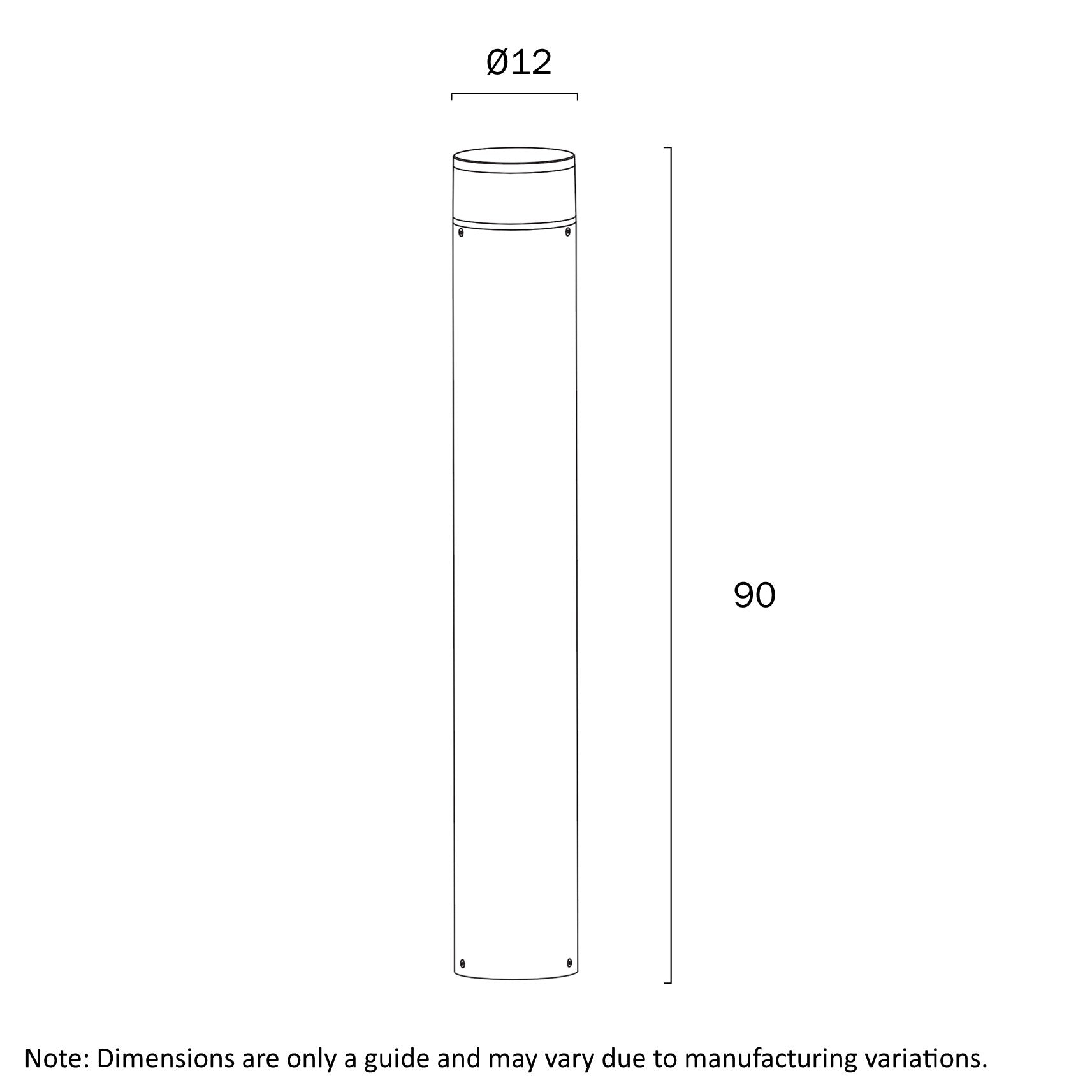 Noral LED Bollard Light Black - NORAL EX.P-BKCL