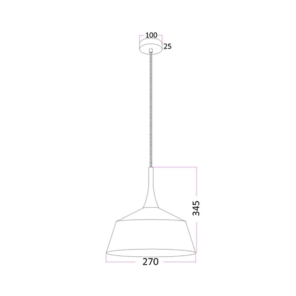 Buy Pendant Lights Australia NORDIC Angled Dome Pendant Light Small White - NORDIC1