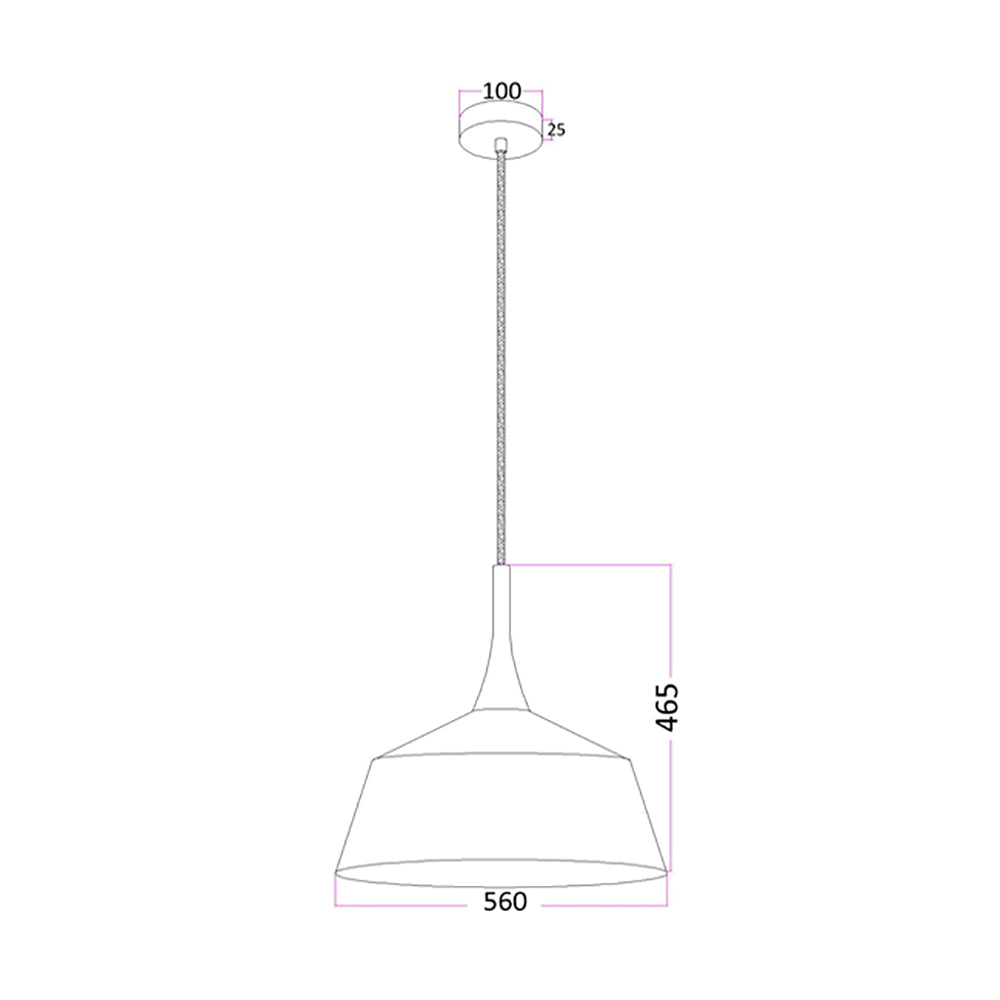 Buy Pendant Lights Australia NORDIC Angled Dome Pendant Light Large Black - NORDIC6