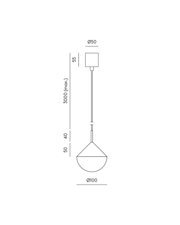 Nino LED Pendant Light 7W 2700K Matte Brass - ARO.C1275/ORO