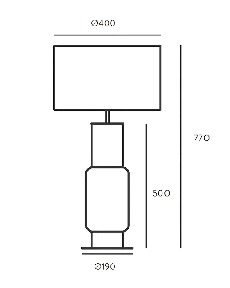 Noa Table Lamp Chrome - ARO.NAC110/CHR/TBC+801011/41