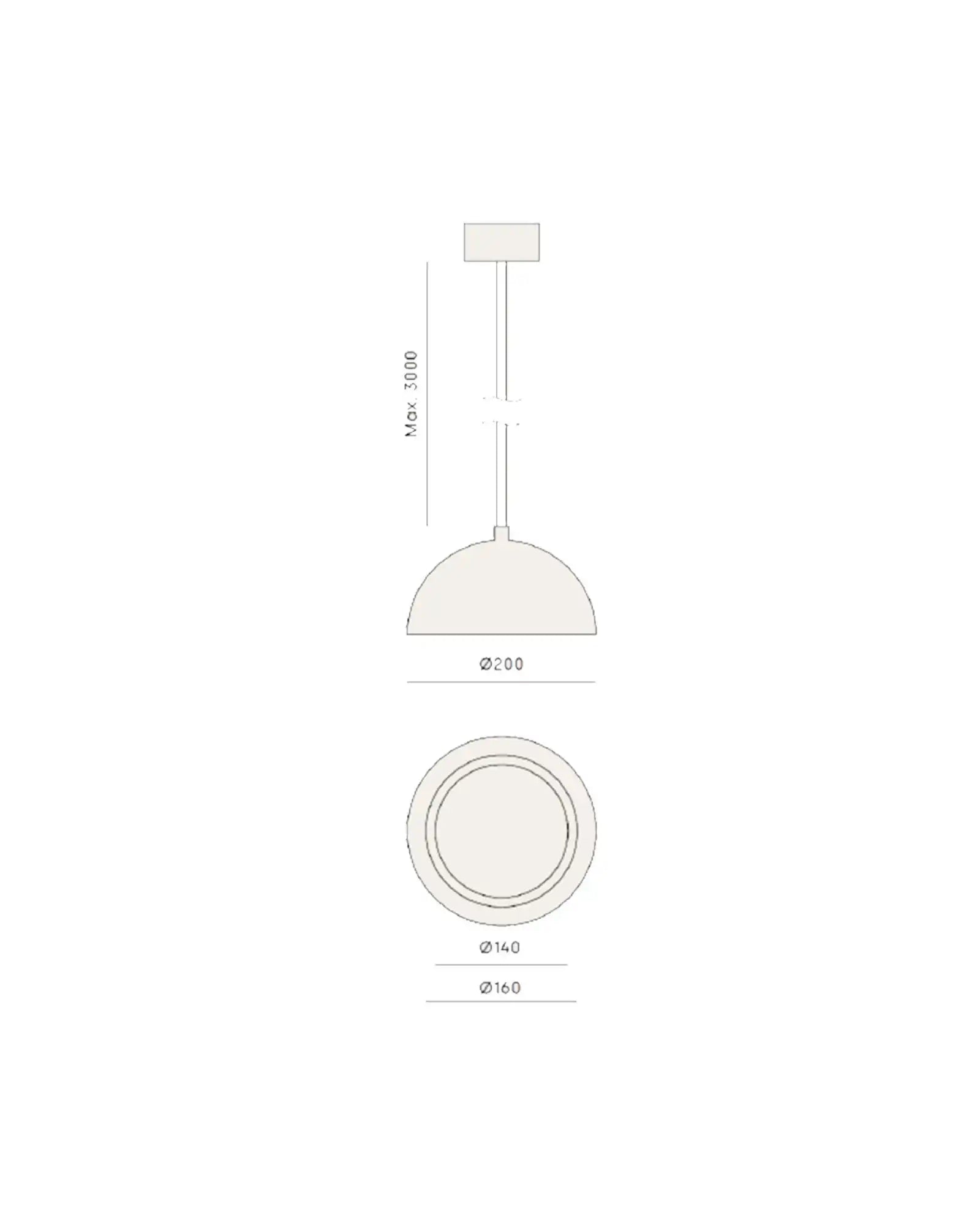 Big Dussa Pendant Light Matte Black - ARO.C1307/L/NEG-NEG