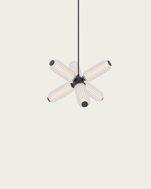 Elma 6 Light LED Pendant 9W 2700K Matte Black - ARO.C1312/6/NEG