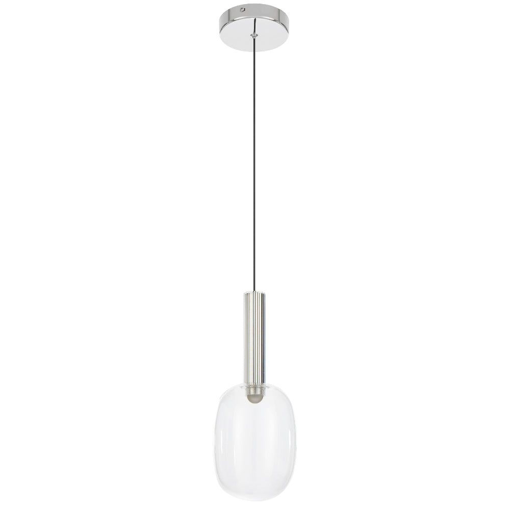 Obris LED Pendant Light 3W 3000K Chrome & Clear - OBRIS PE1-CHCL