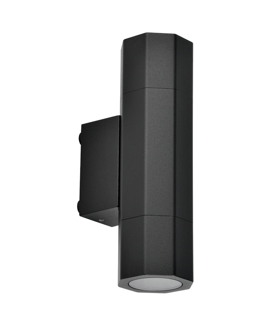 Octo Octagonal Up & Down Wall Lights Black - OCTO2