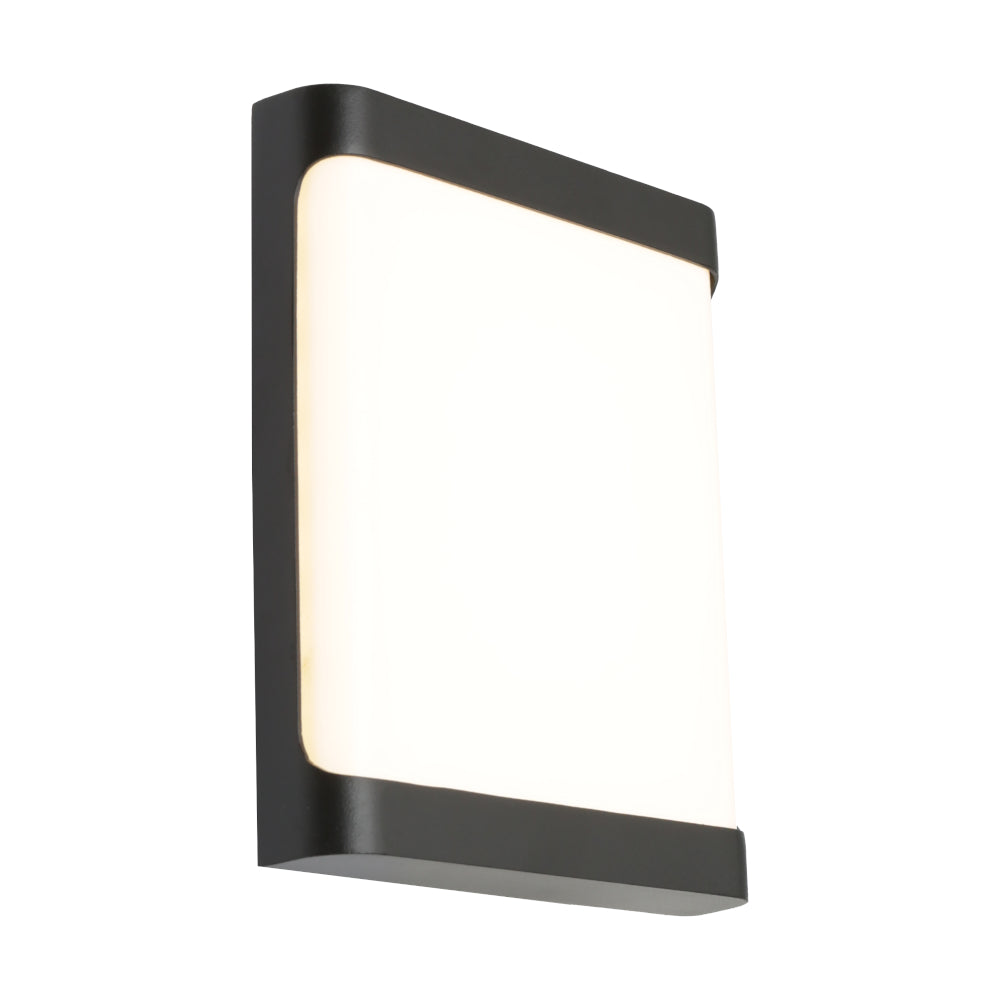 Odessa LED Plain Exterior Wall Light Black Metal 3 CCT - ODES1EPBLK
