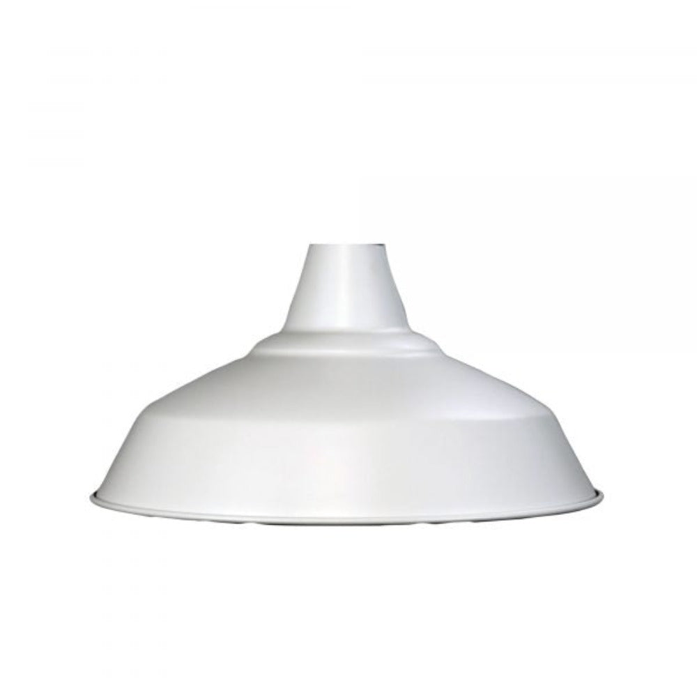 WAREHOUSE Shade Only W390mm For Pendant White Steel - OL2260/39WH