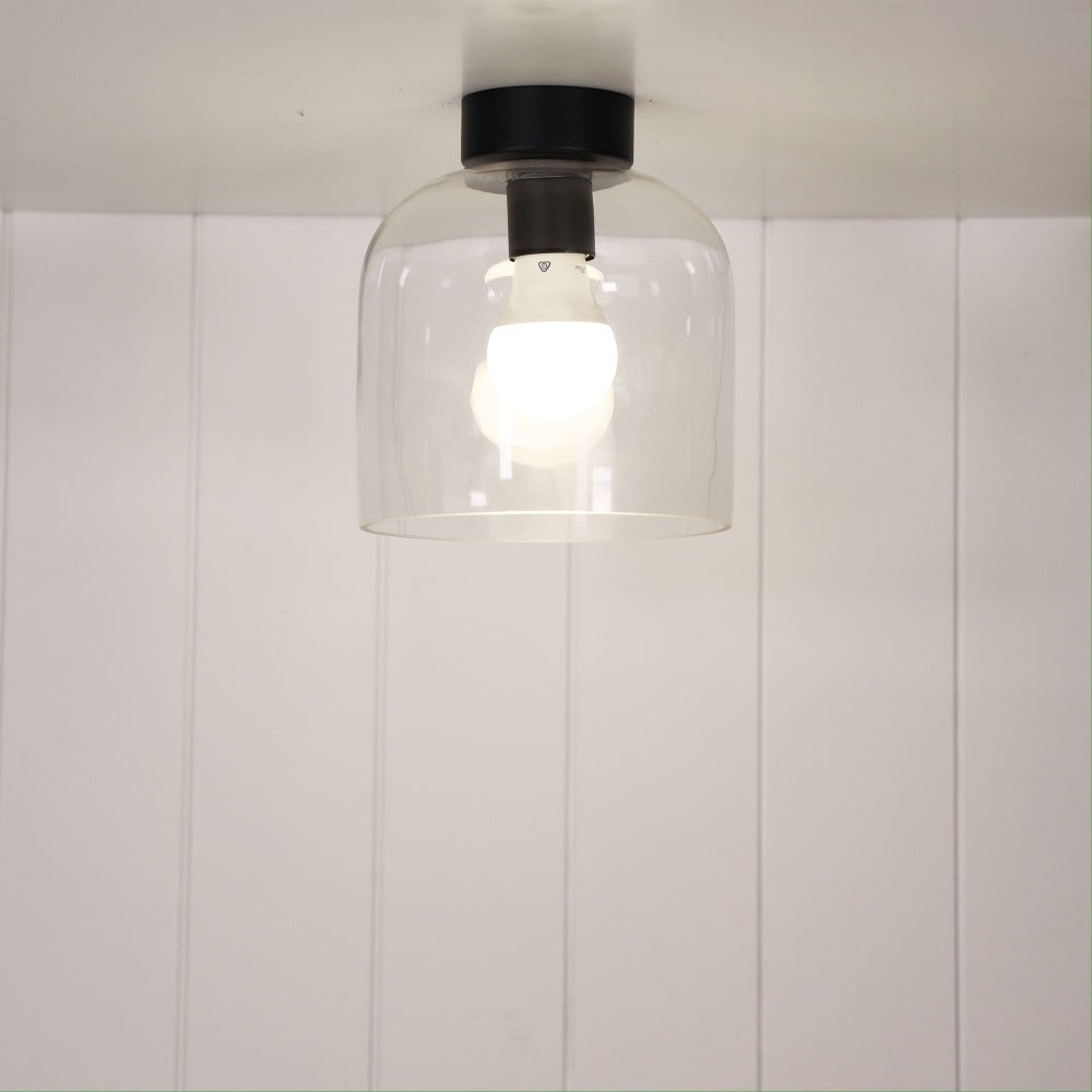 Buy DIY Batten Fix Lights Australia BURTON DIY Batten Fix Light Black Glass - OL2465BK