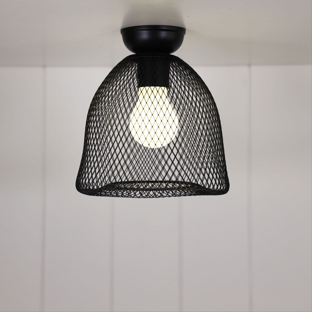 Buy DIY Batten Fix Lights Australia Tellis DIY Batten Fix Light Black Wire Mesh - OL2547BK
