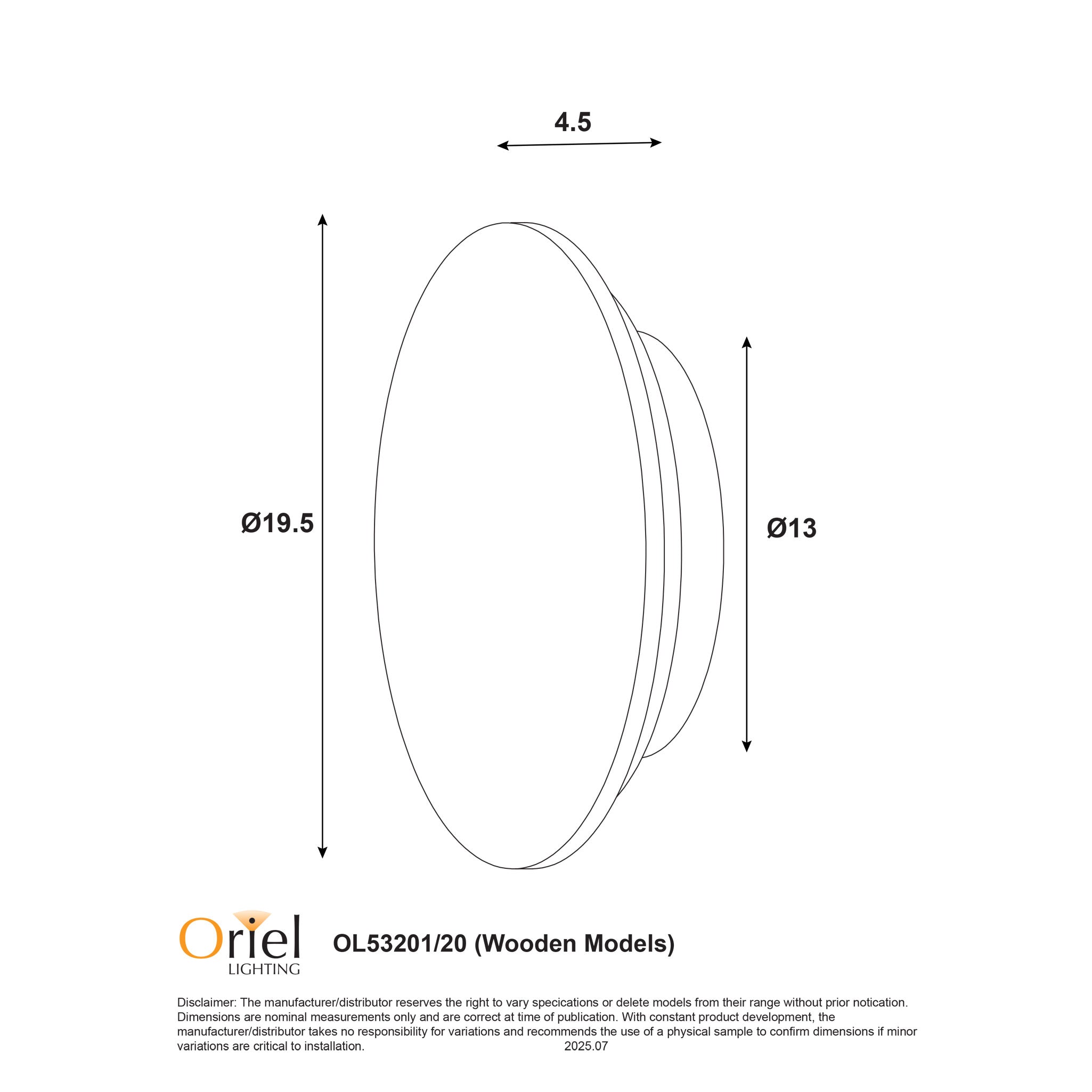 Dot 20 LED Wall Light 14W Tri Colour Natural - OL53201/20SW