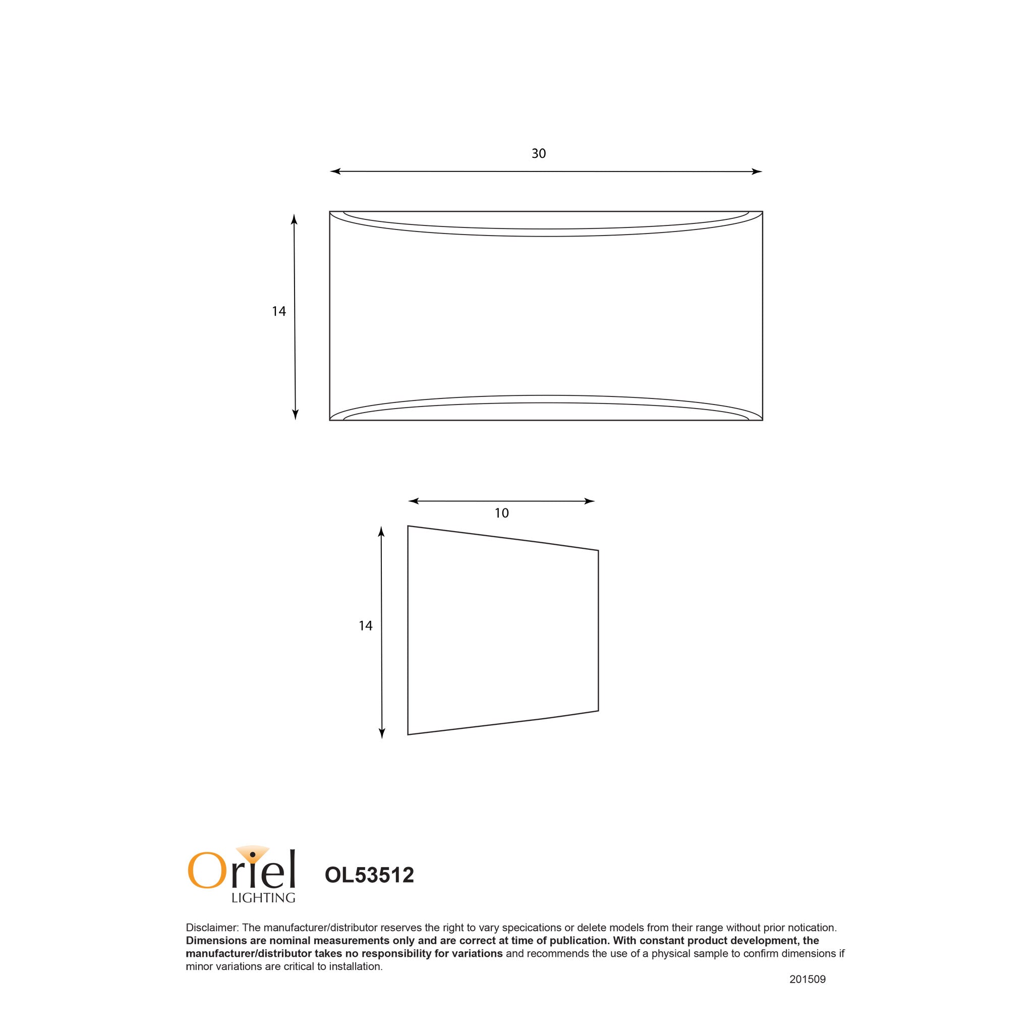 Lia 1 Light Wall Light 300mm White - OL53512