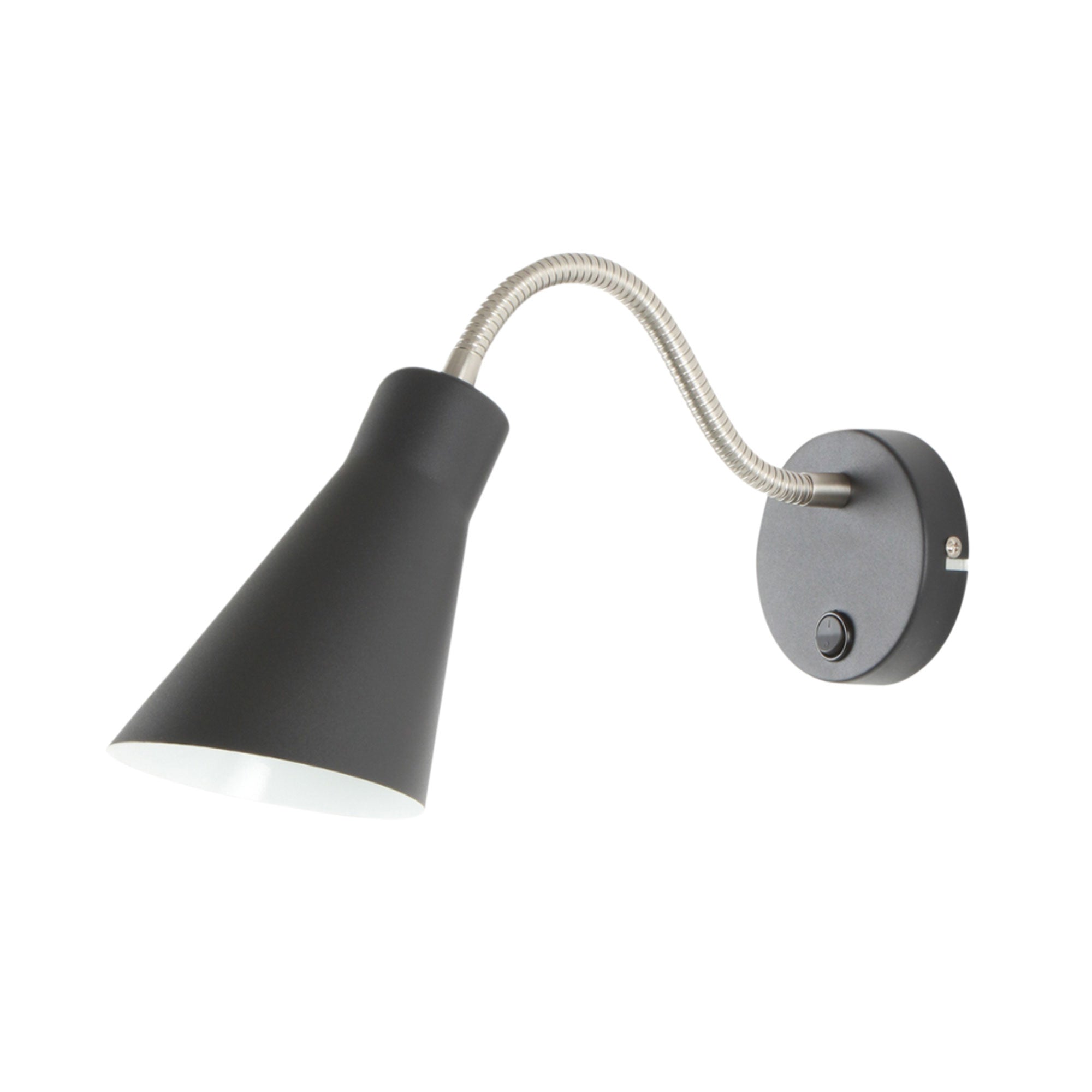 Thor Switched Flexible Wall Light Black - OL53935BK