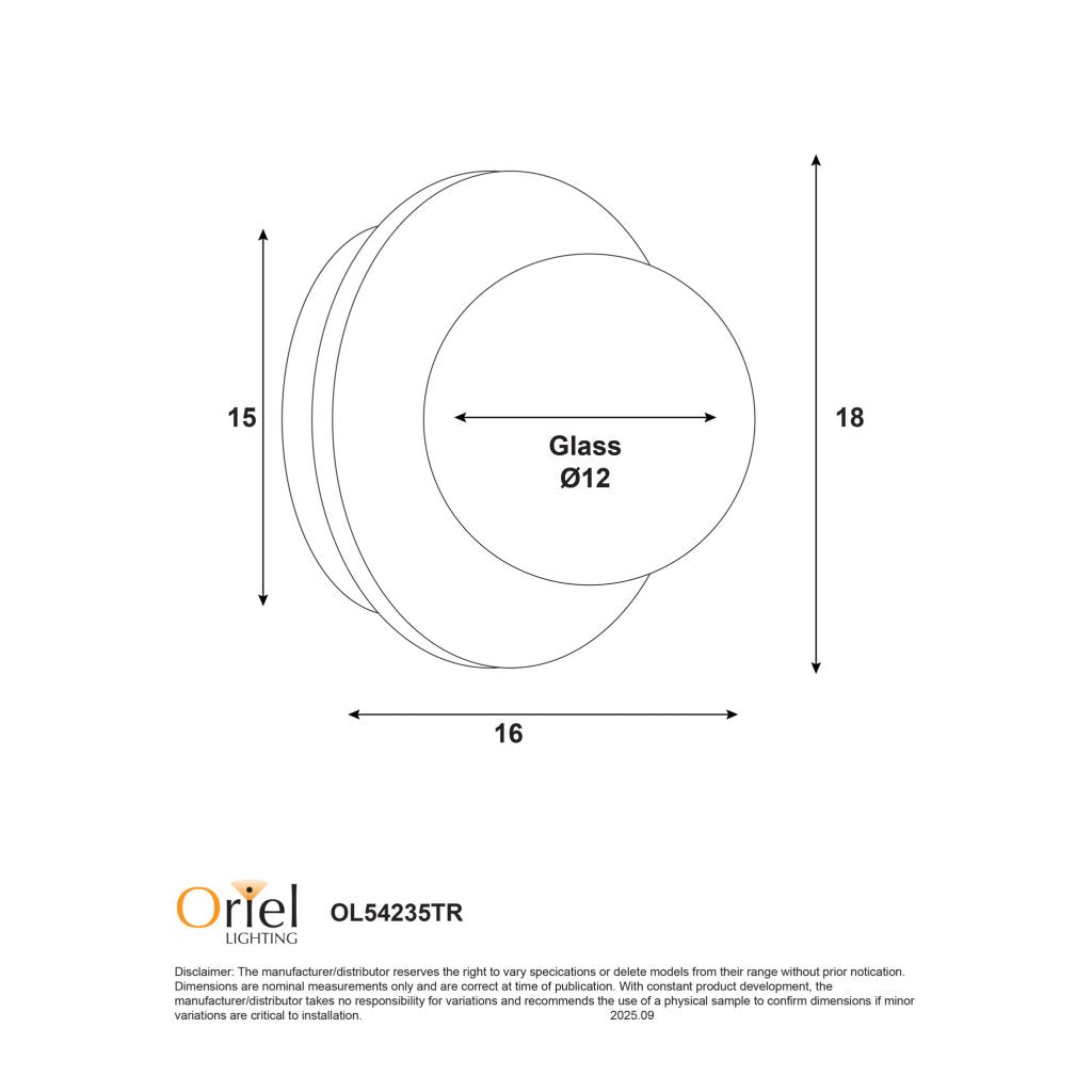Elf LED Wall Light 7W 4000K Travertine - OL54235TR