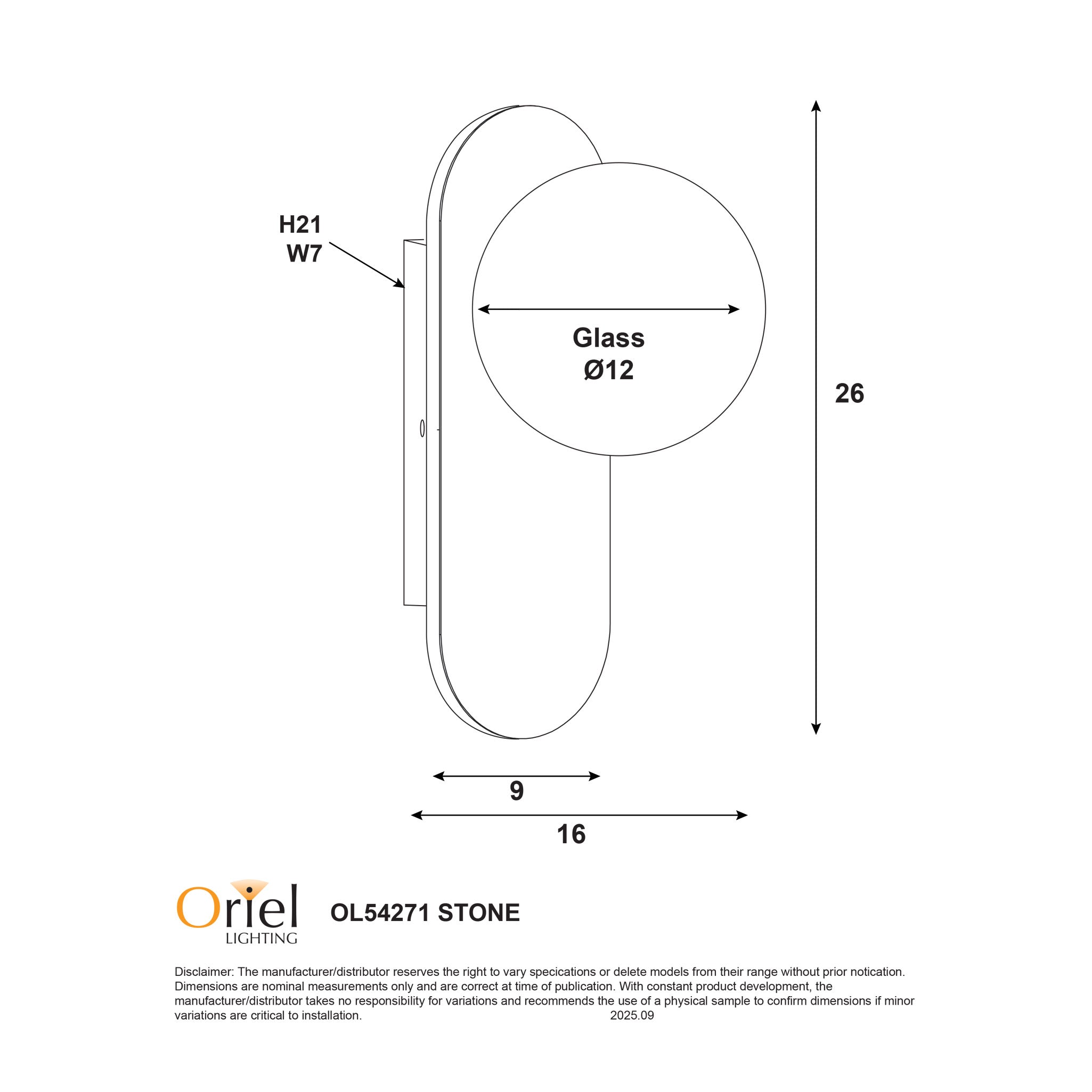 Ping LED Wall Light 7W 4000K Travertine - OL54271TR