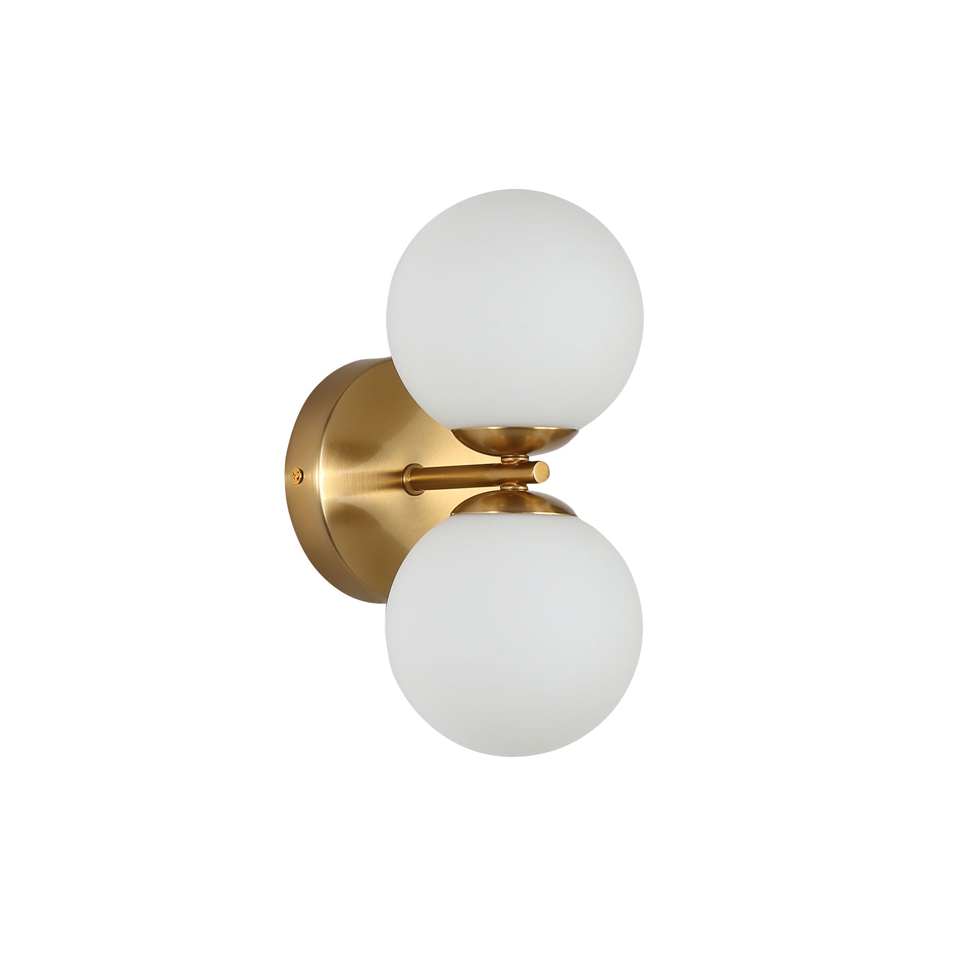 Oberon LED Wall Light 4W 4000k Satin Brass & Opal Matt - OL54292SB