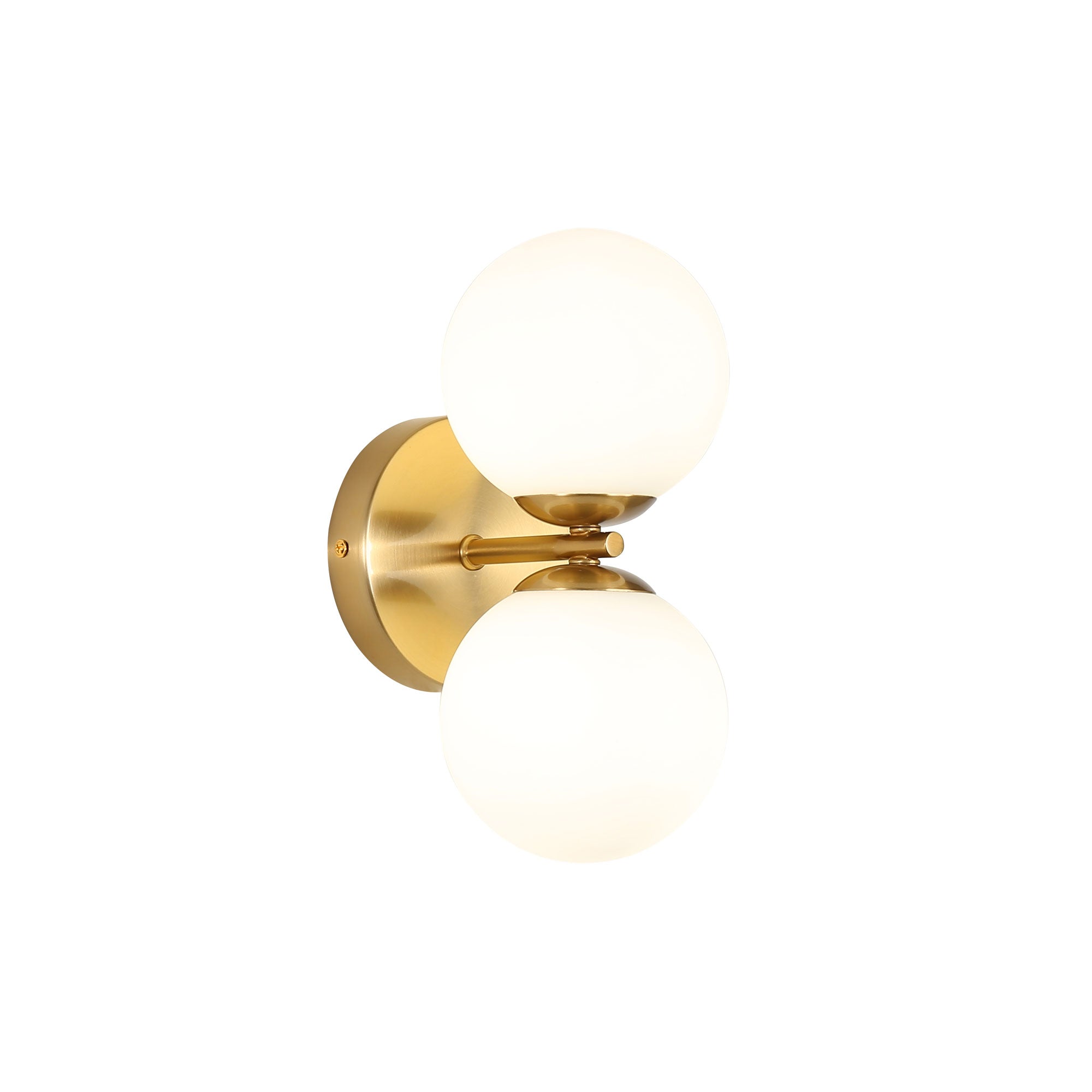 Oberon LED Wall Light 4W 4000k Satin Brass & Opal Matt - OL54292SB