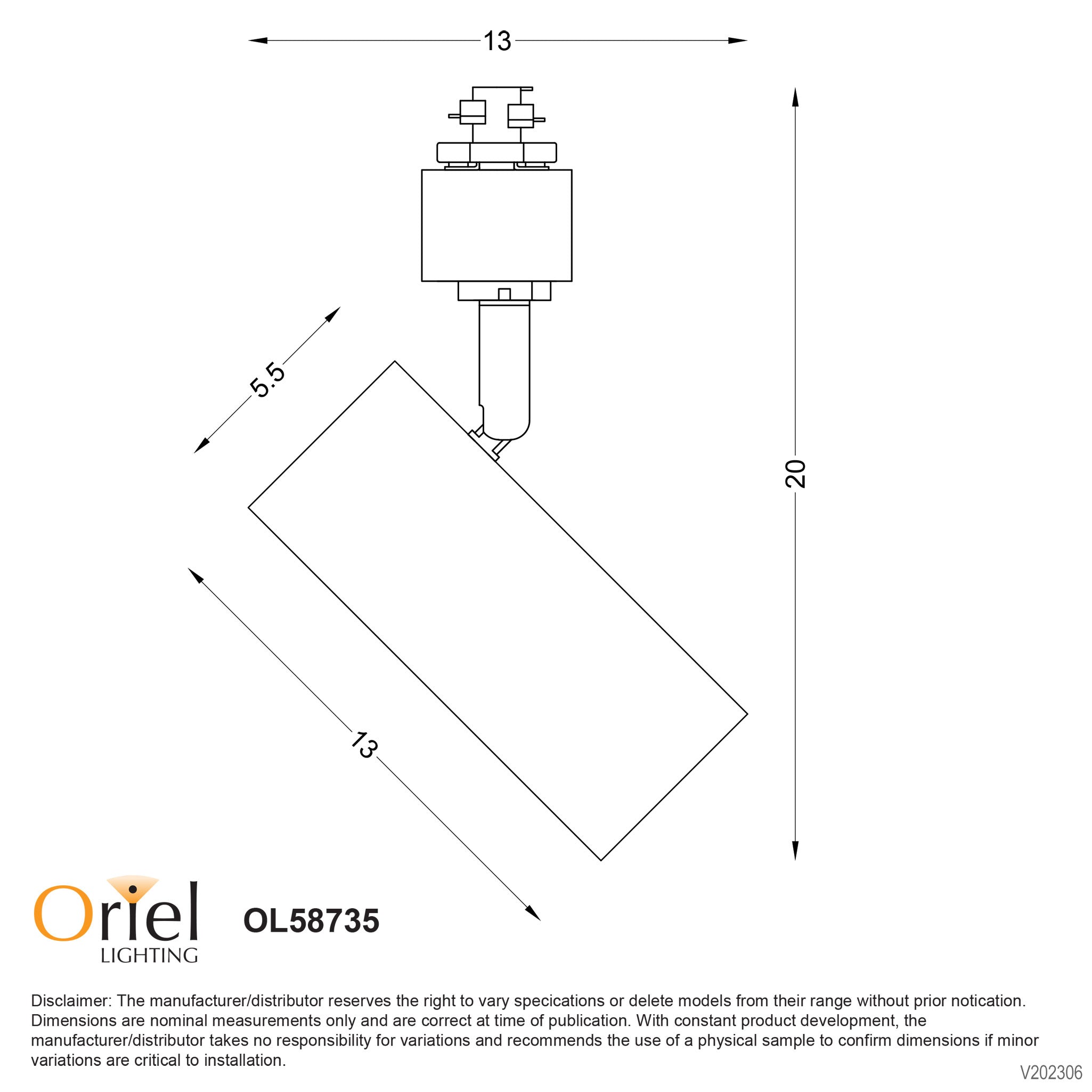 Ultra Track Spotlight Black - OL58735BK