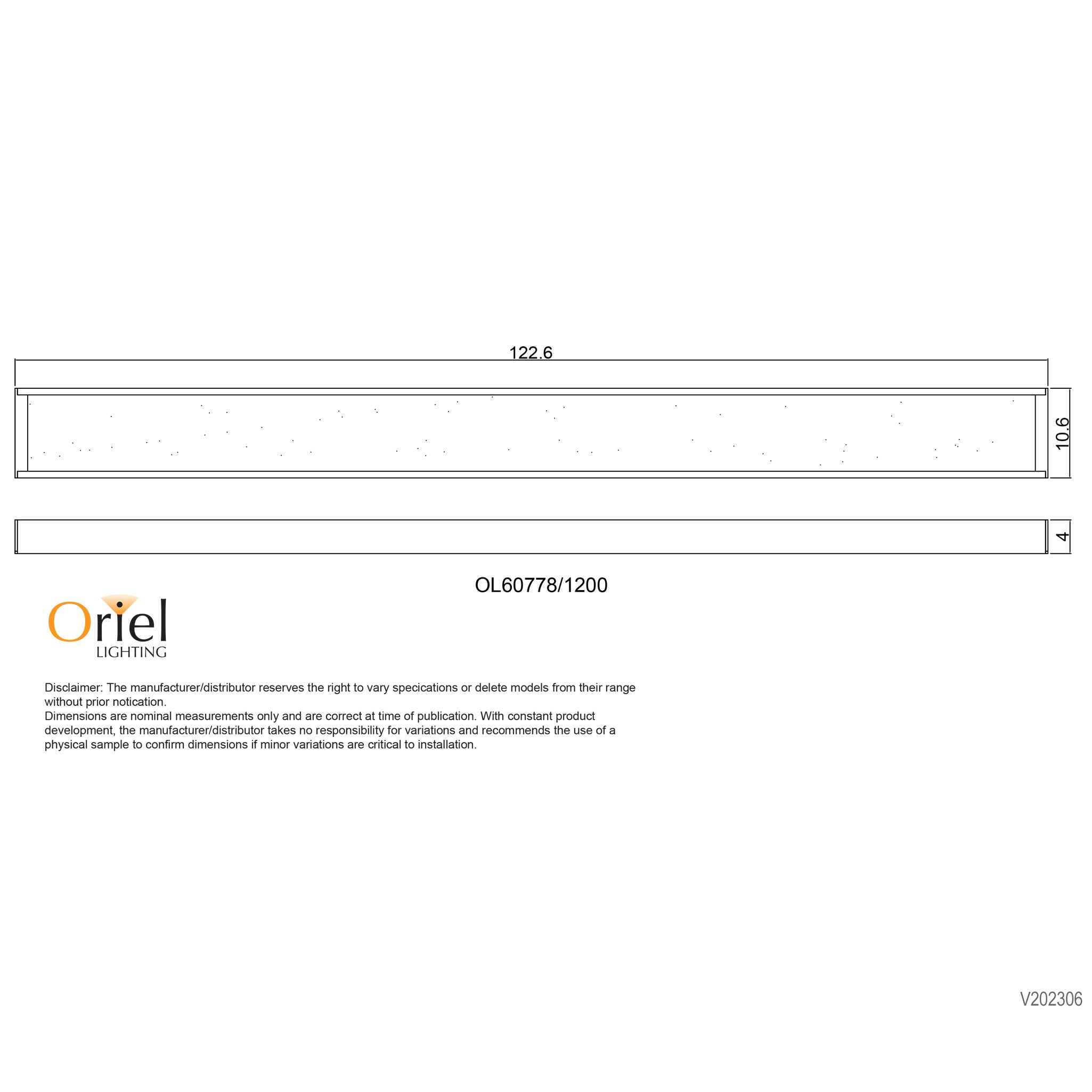 Vana LED CCT Ceiling Light Black 1230mm - OL60778/1200BK