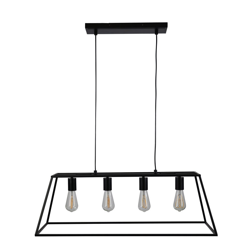 Buy Island Pendant Lights Australia WAINSCOTT Island Pendant 4 Lights Black - OL63744BK