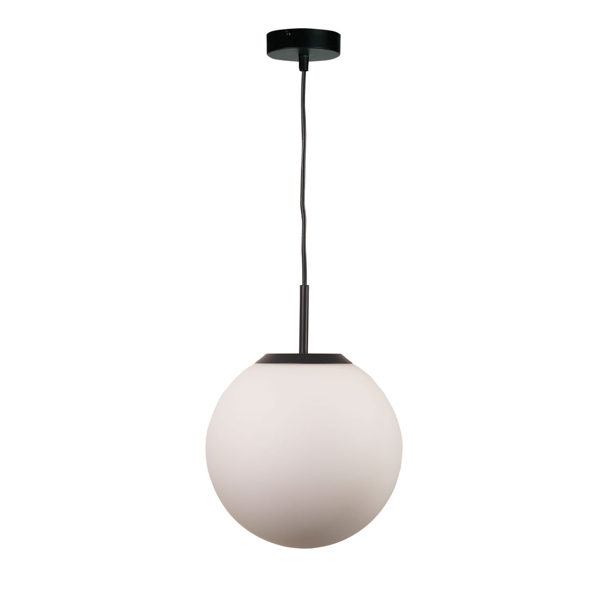 Orbit Pendant Light Matt Black & Opal Matt - OL64107/25BK