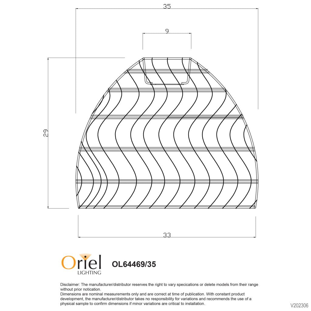 Mette 350mm Pendant Light Natural - OL86442