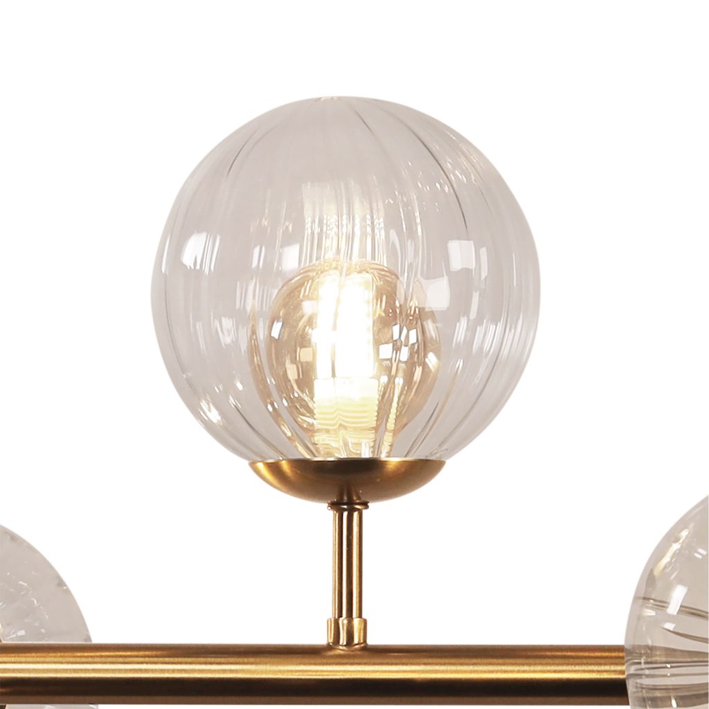 Volli 6 Light LED Pendant 4W 4000K Satin Brass & Clear - OL65015/6SB