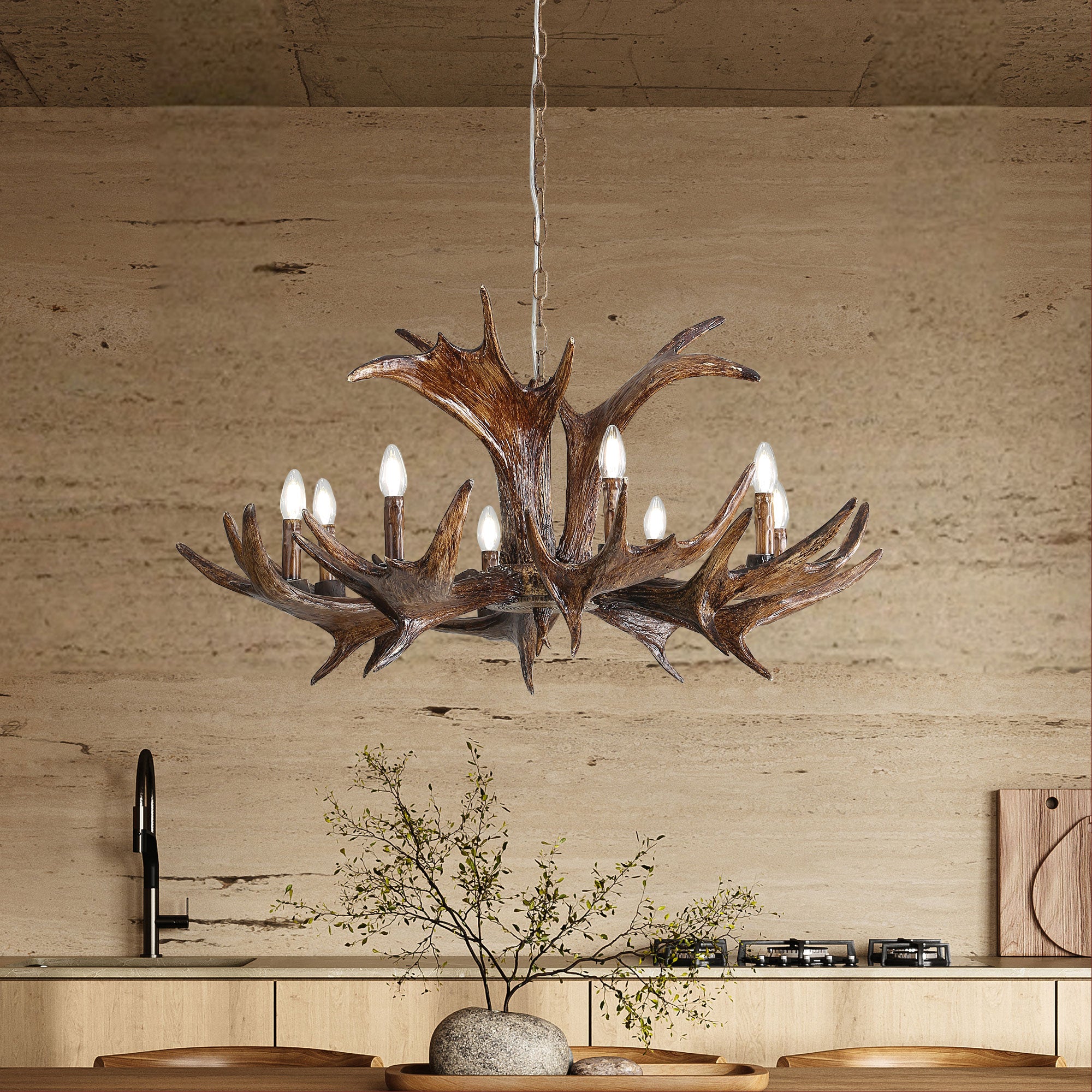 Ramure 8 Light Pendant Natural - OL65281/8