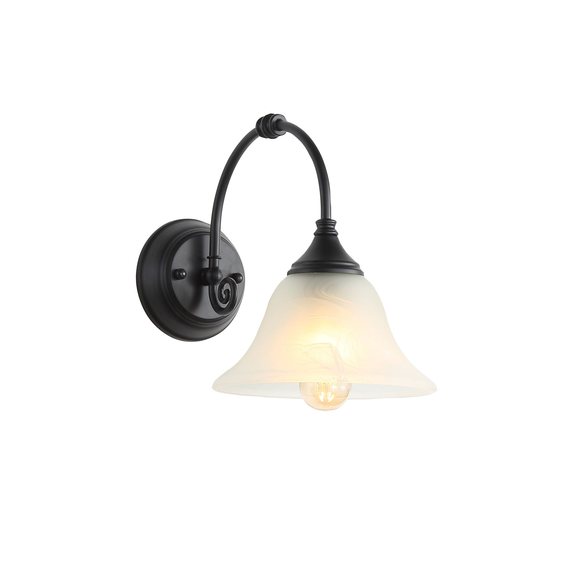 Woodgate Wall Light Black - OL65671BK