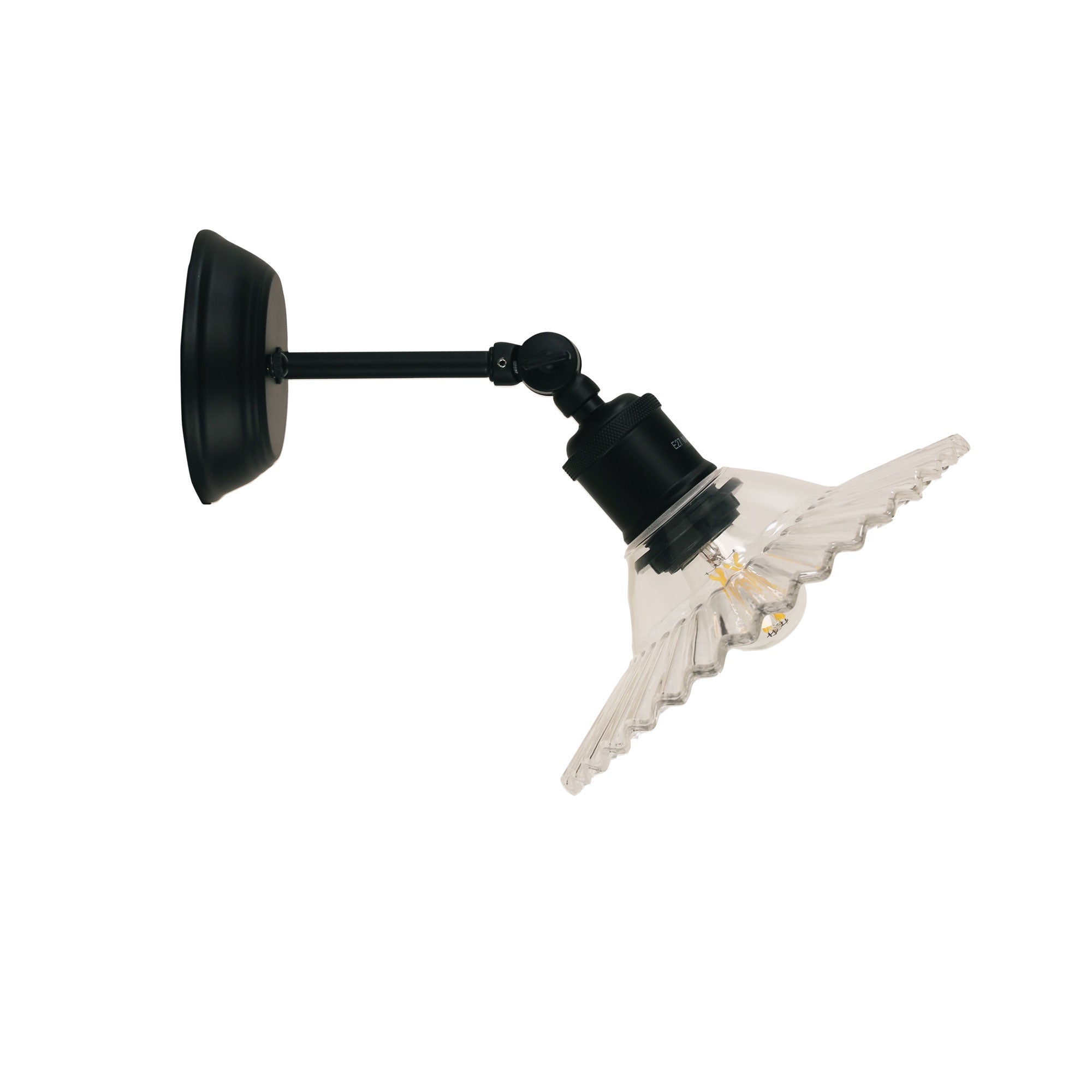Croydon Wall Light Black & Clear - OL69441BK/CL