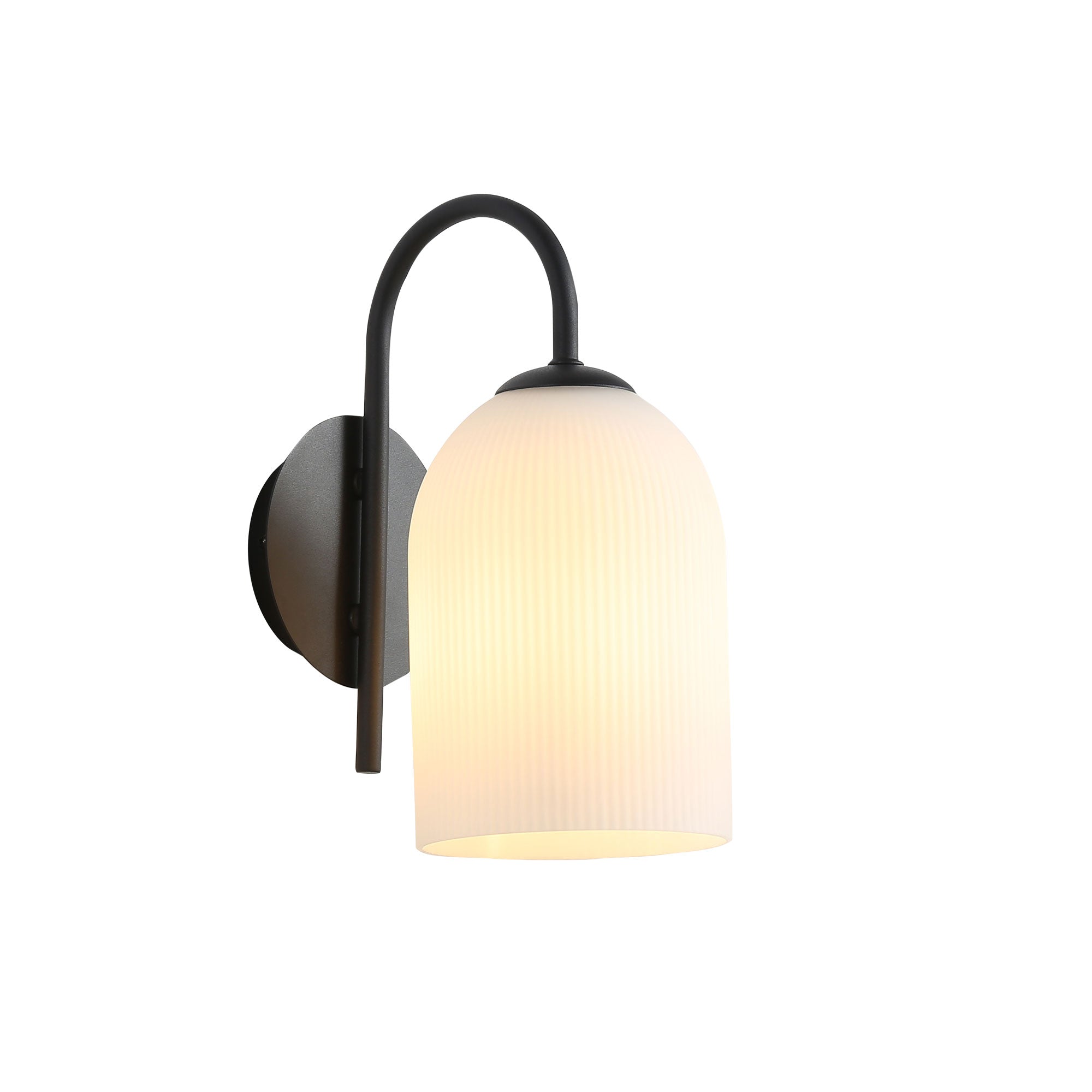Arley Wall Light Black & Opal Matt - OL69551BK