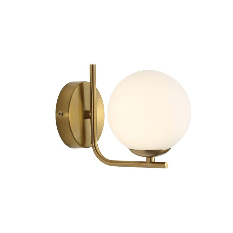 Dalton Wall Light Satin Brass & Opal - OL69581SB
