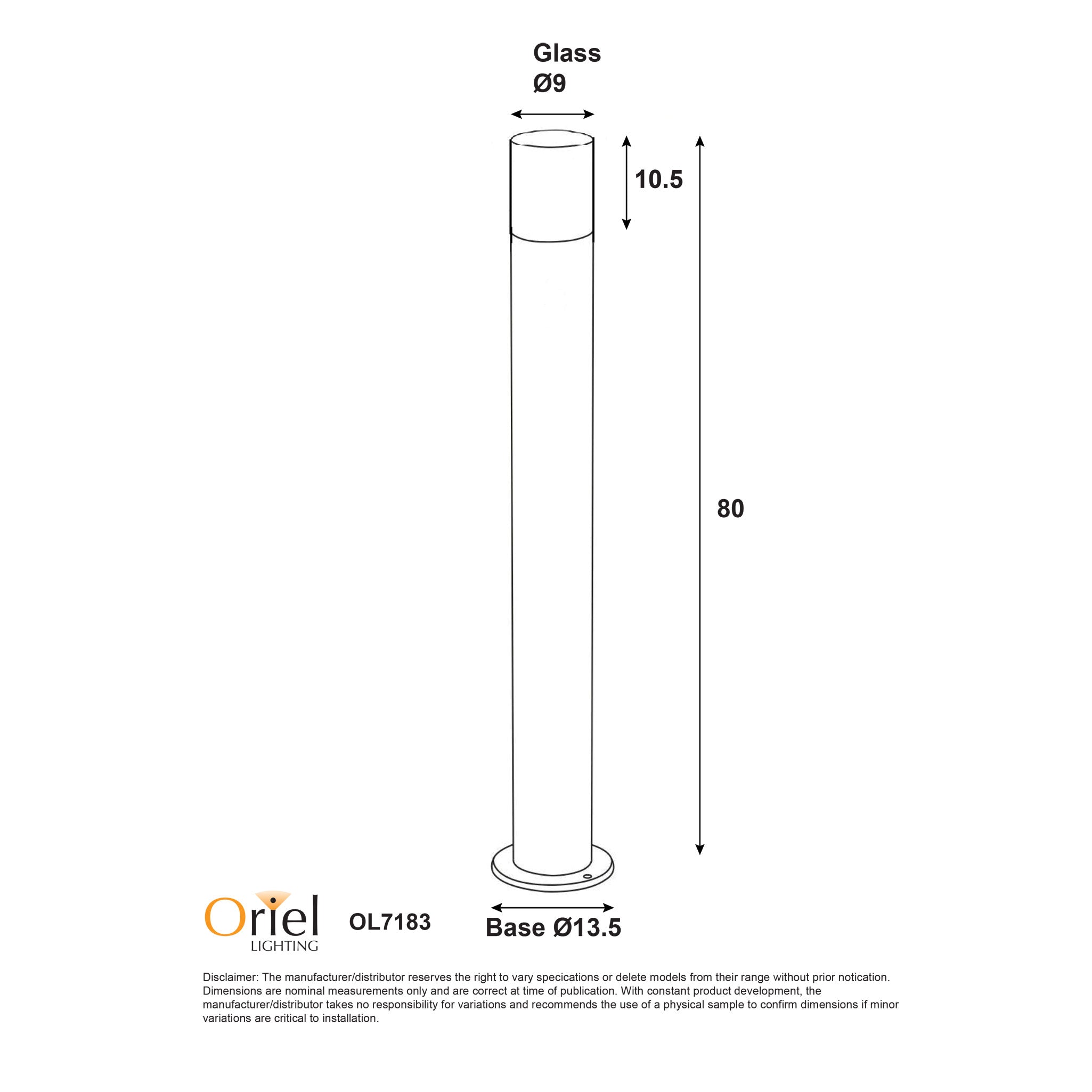 Wanaka Bollard Light Black - OL7183BK
