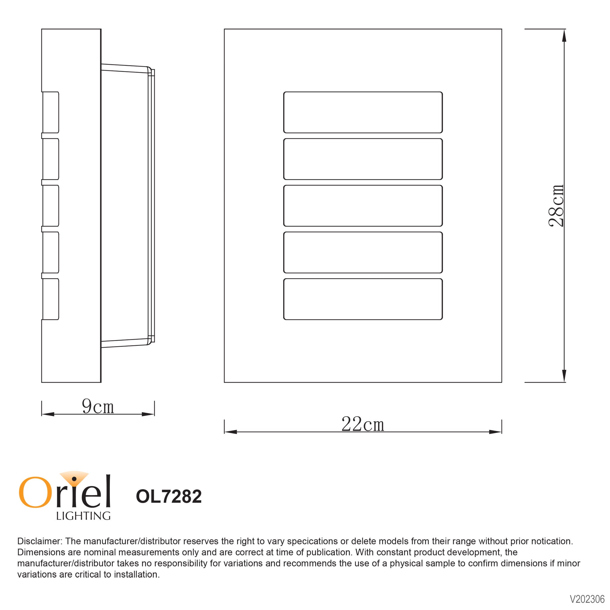 Cheeta 1 Light Wall Light Stainless Finish - OL7282SS