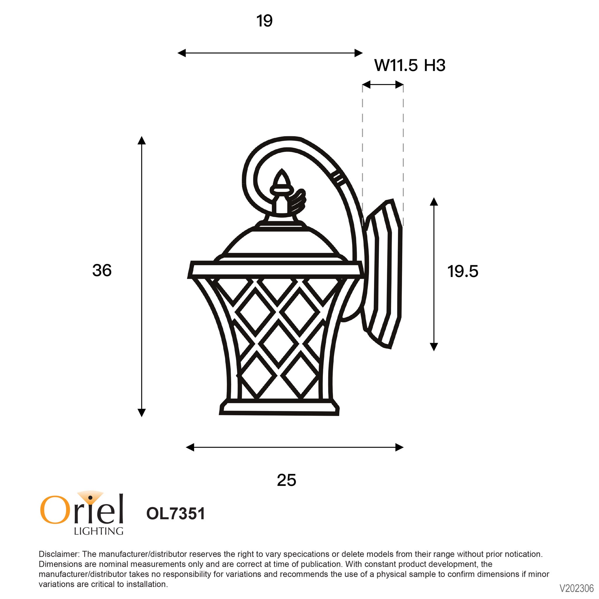 Buy Outdoor Wall Lanterns Australia Fairview 1 Light Wall Light White - OL7351WH