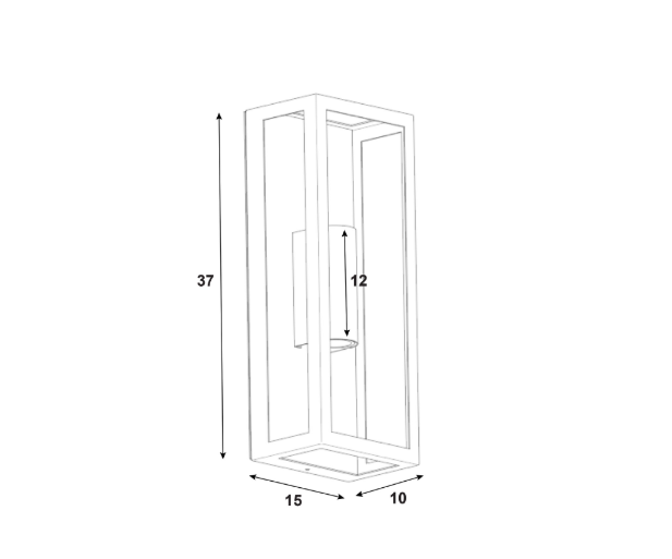 Chicago Outdoor Twin Up & Down Wall Light Black & Clear - OL7652BK
