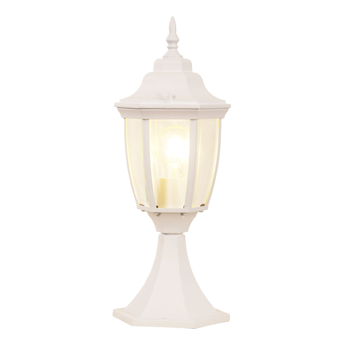 Highgate Newell Pillar Light White - OL7667WH