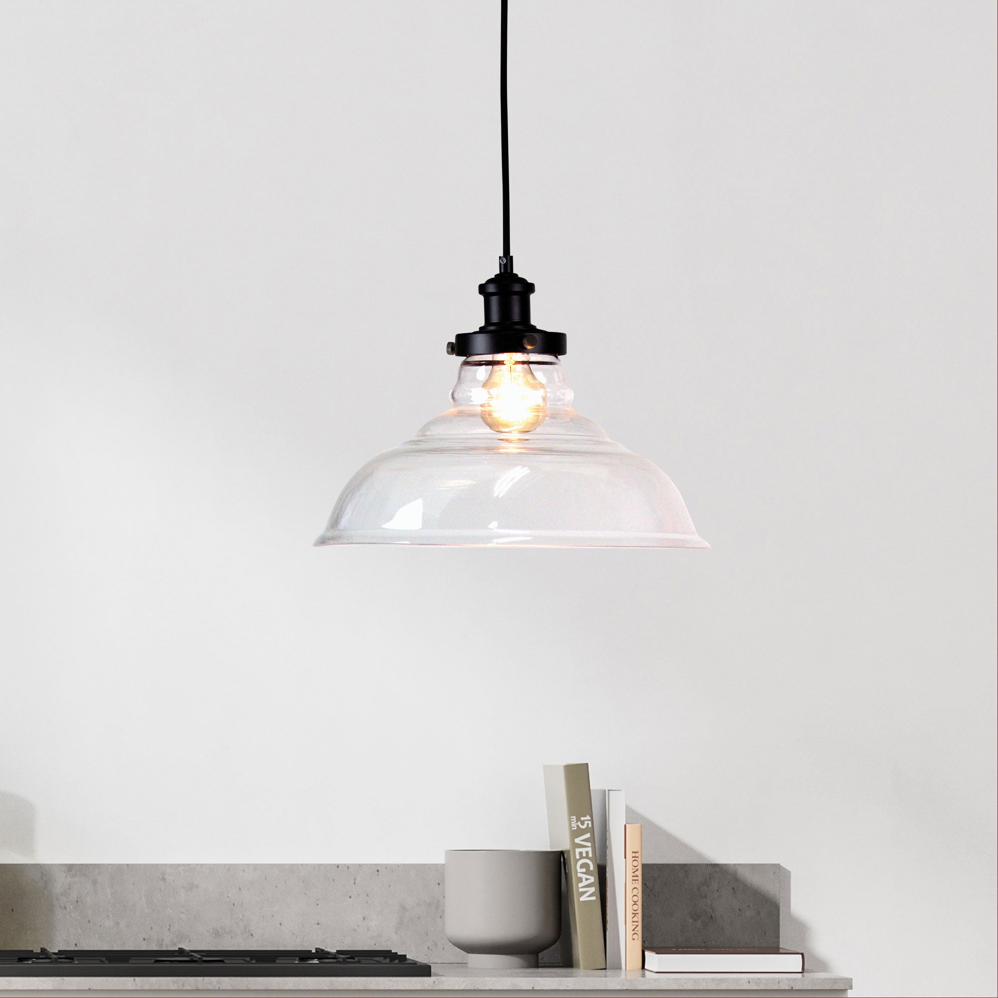 Toledo Pendant Light Clear Black - OL86266