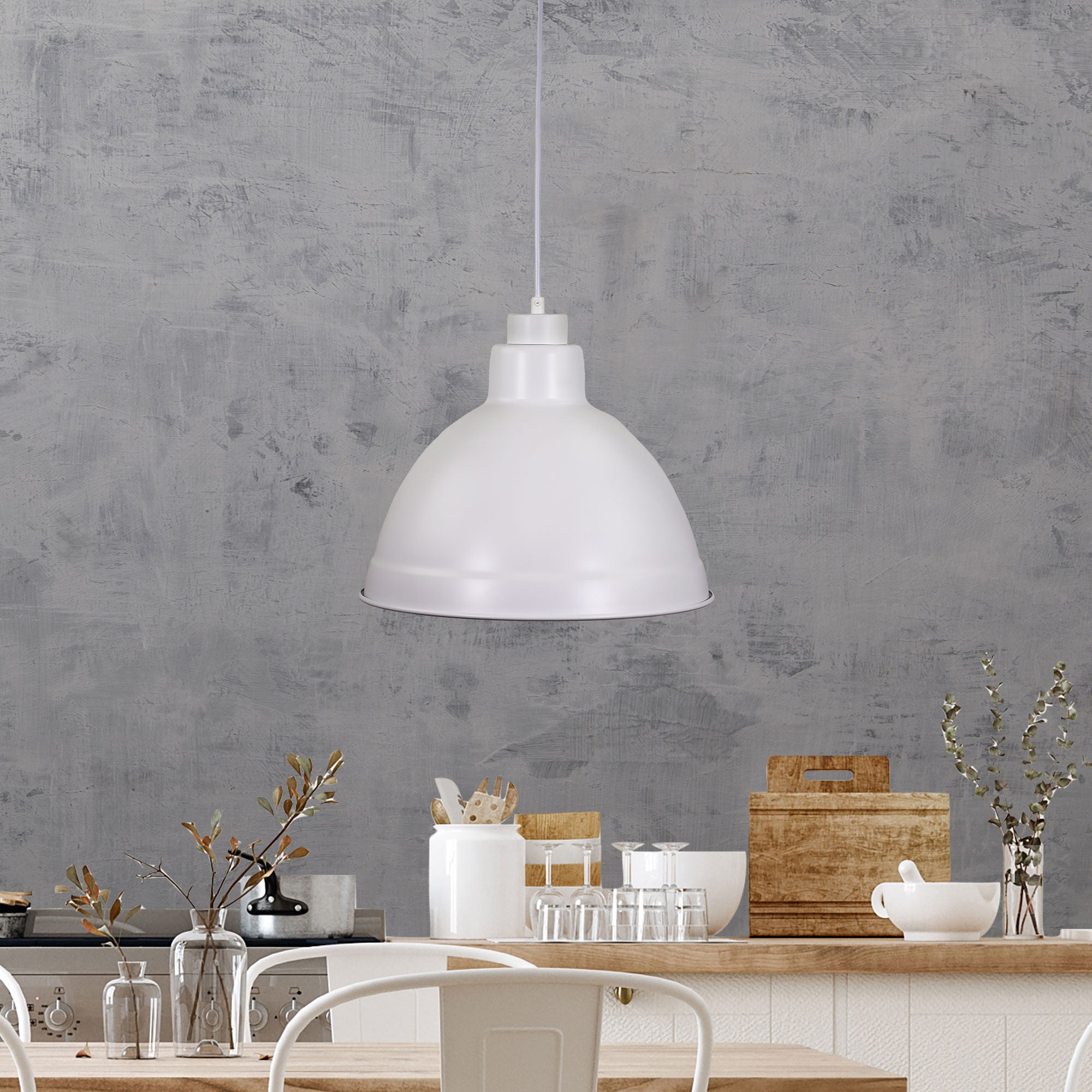 Yard 350mm Pendant Light White - OL86284