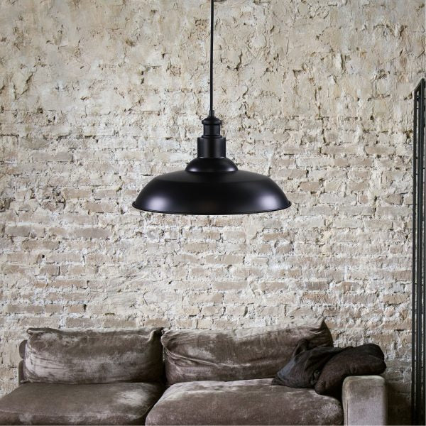 Slater 380mm Pendant Light Black - OL86291