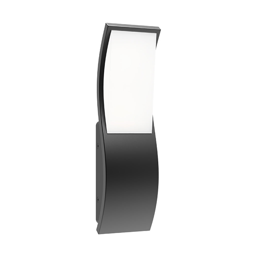 Buy Exterior Wall Lights Australia OLA Exterior LED Wavy Rectangular Wall Light Dark Grey 7W 3000K IP65 - OLA01