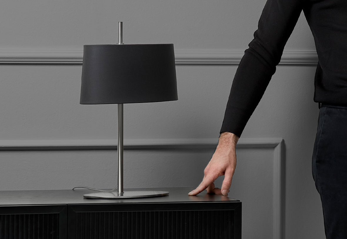 Ona Table Lamp Nickel - ARO.S1029/BCO