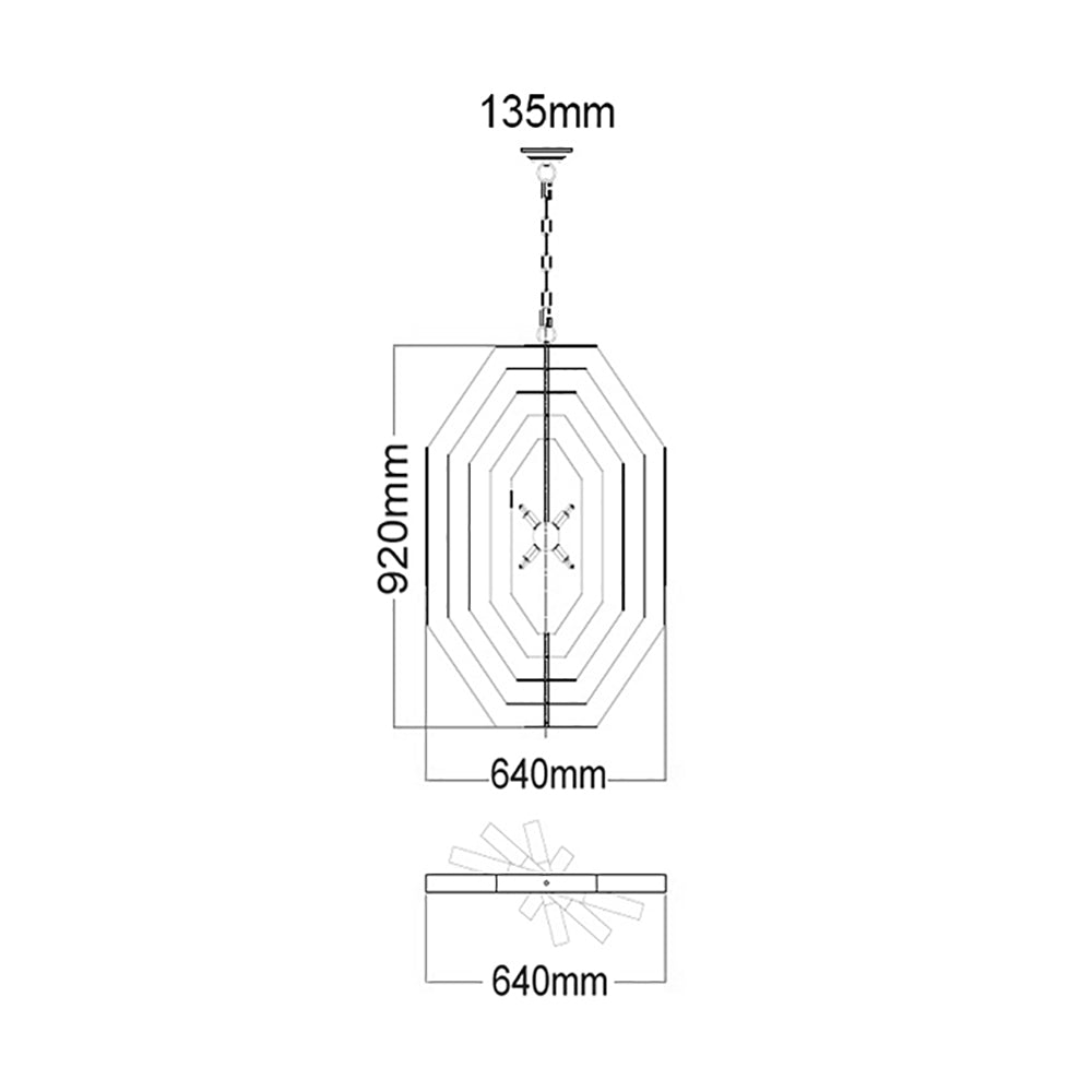 Buy Pendant Lights Australia ORBITA 8 Light Pendant Oil Rubbed Bronze - ORBITA2
