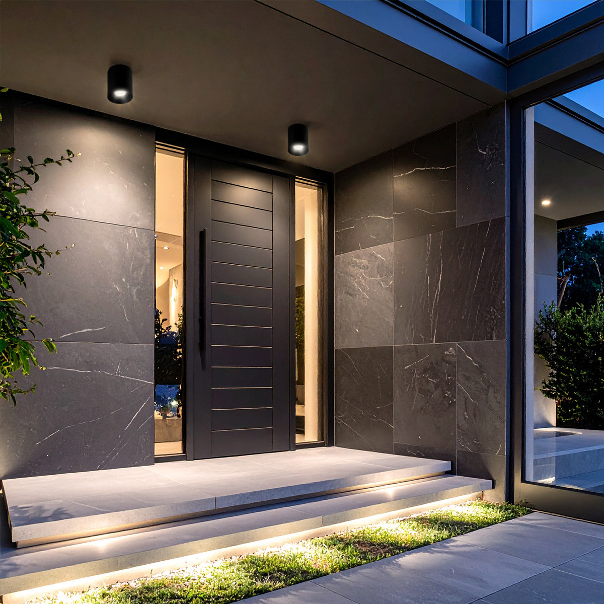 Oren LED Surface Mounted Downlight 12W TRI Colour Black - OREN CTC912-BK3C