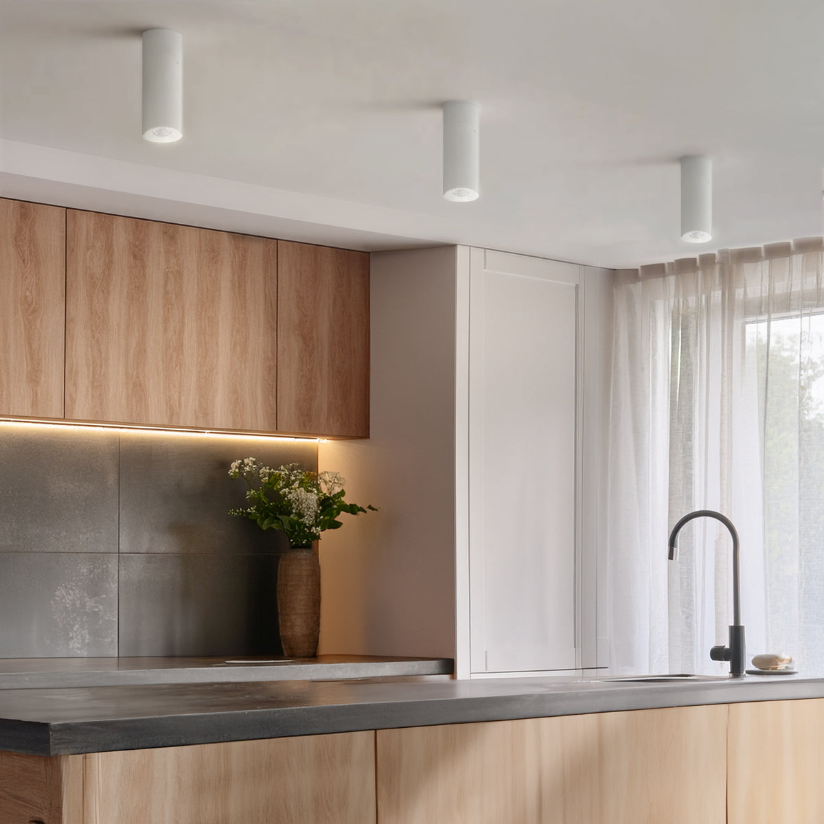 Oren LED Surface Mounted Downlight 24W TRI Colour White - OREN CTC918-WH3C