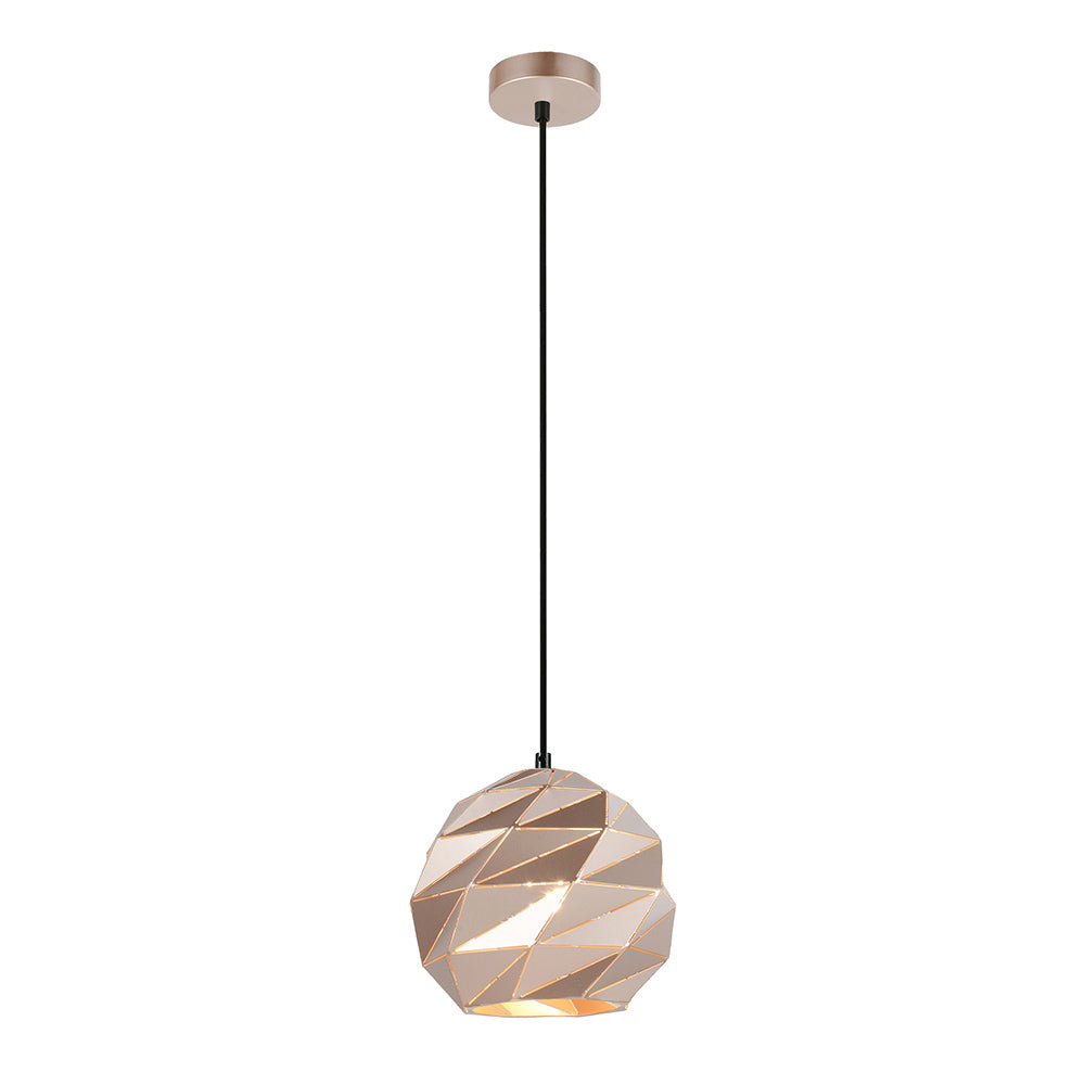 Buy Pendant Lights Australia Interior Small Dome Carved 1 Light Pendant Rose Gold - ORIGAMI2
