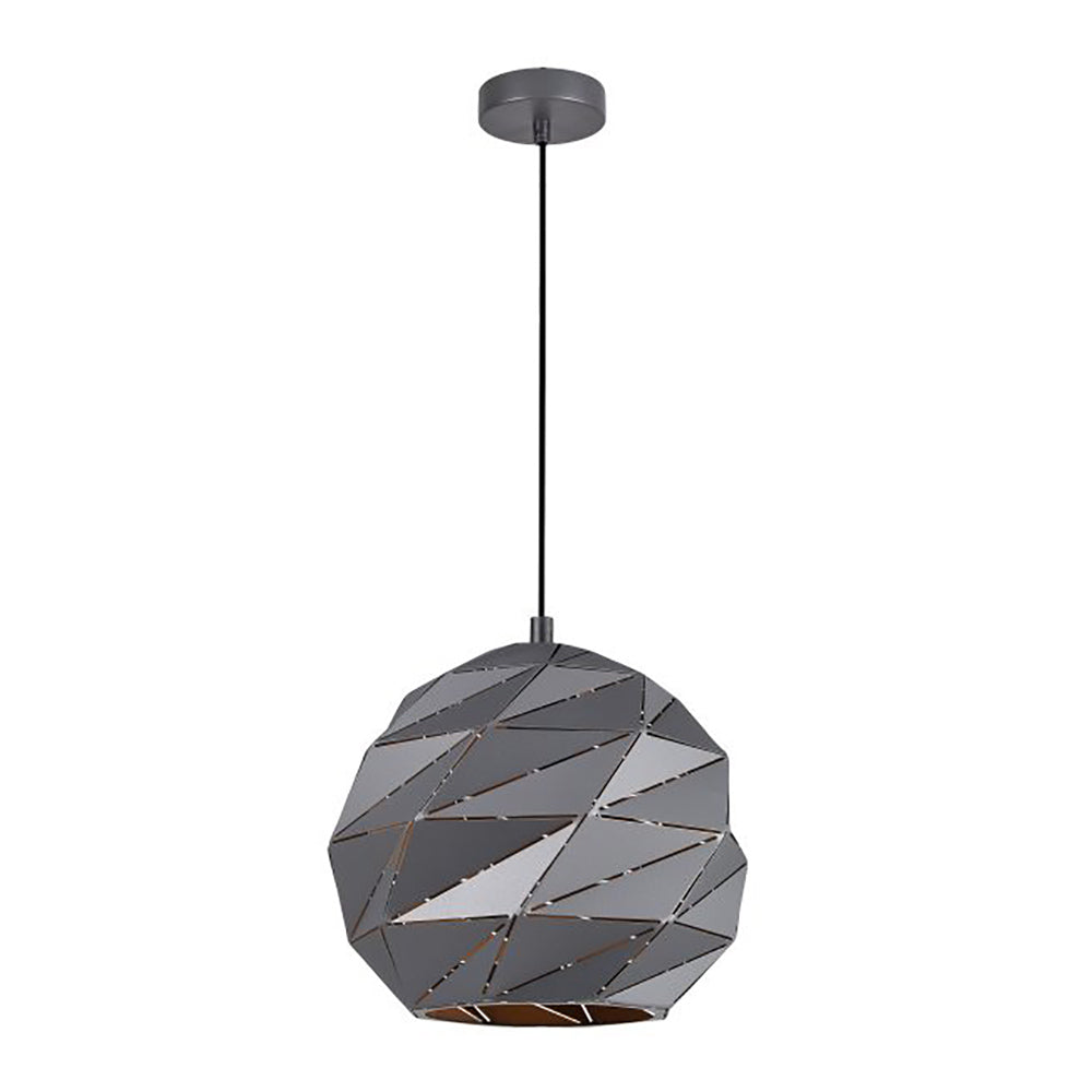 Buy Pendant Lights Australia Interior Large Dome Carved 1 Light Pendant Matt Grey - ORIGAMI6