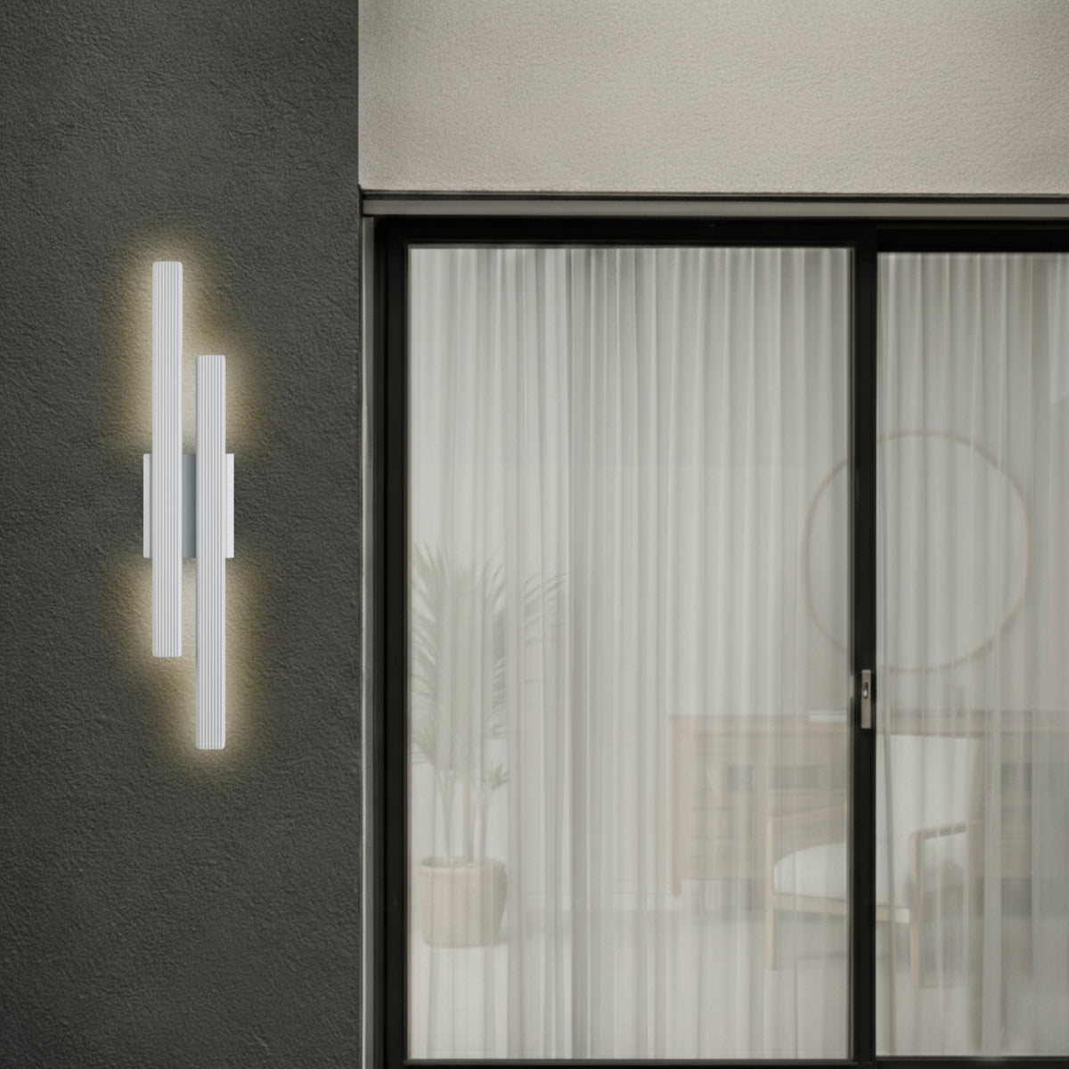 Oster LED 2 Light Wall Light 20W Tri Colour White - OSTEL EX2-WH