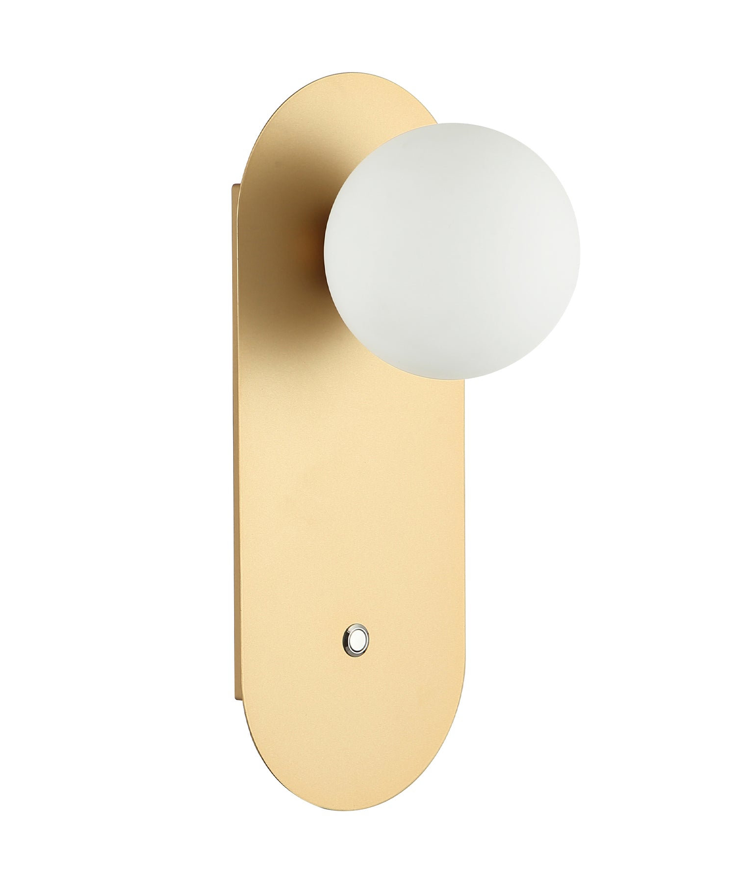 Ovalis Interior Oblong Base With Switch Wall Light Gold - OVALIS1