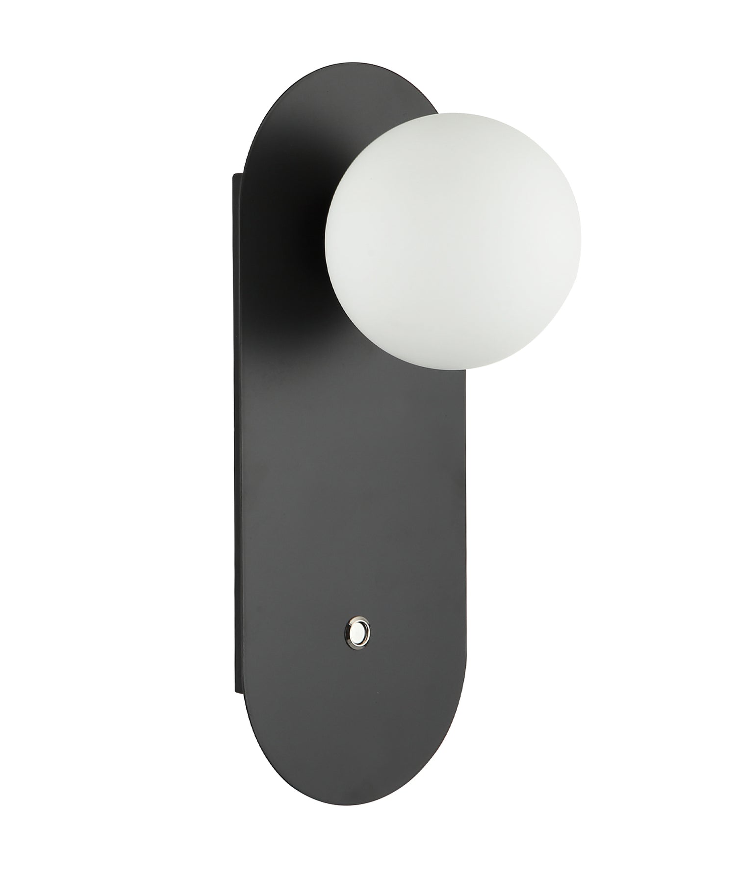 Ovalis Interior Oblong Base With Switch Wall Light Black - OVALIS2