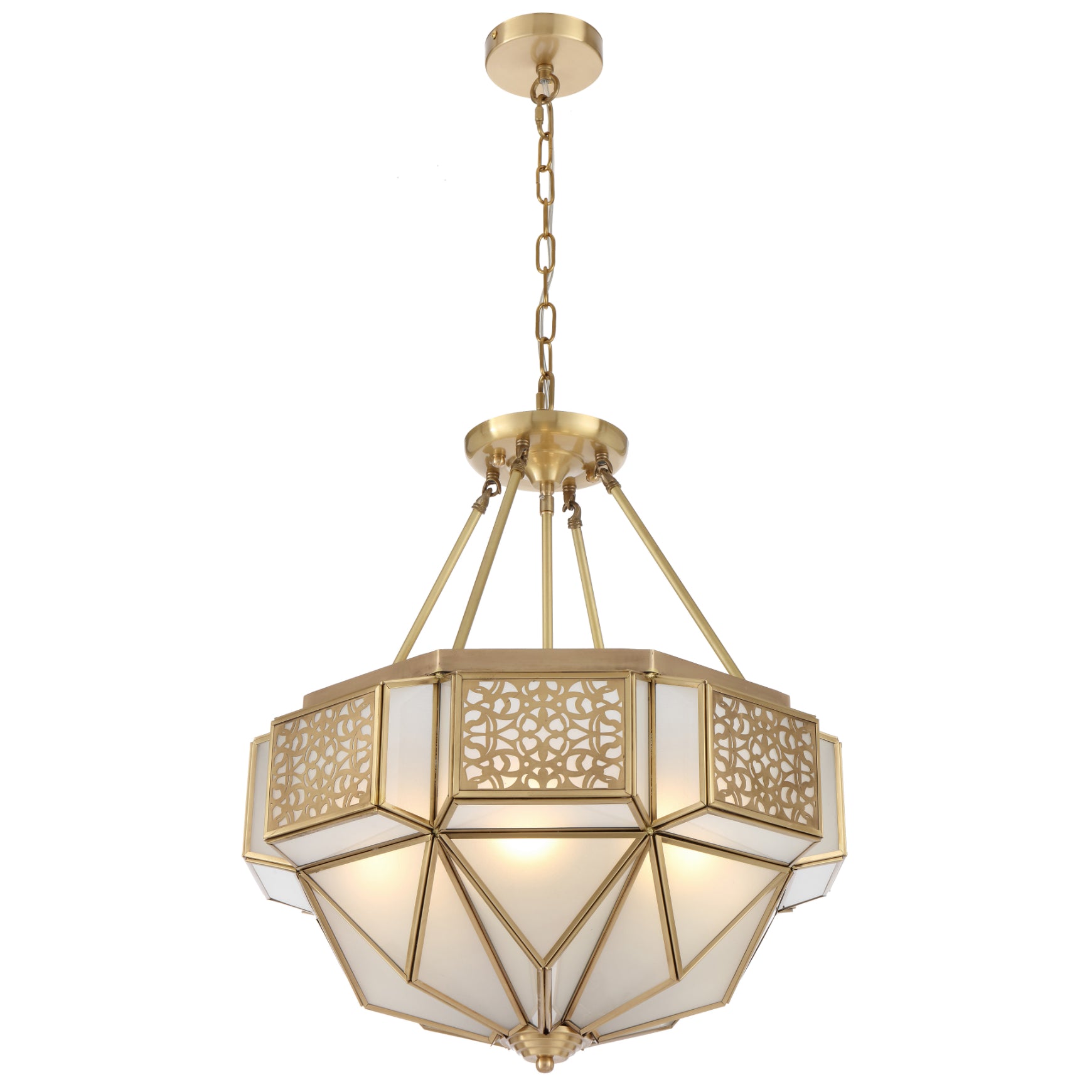 Buy Pendant Lights Australia OVERTON Pendant Light Brass / Frost Solid Brass - OVERTON PE-BRS